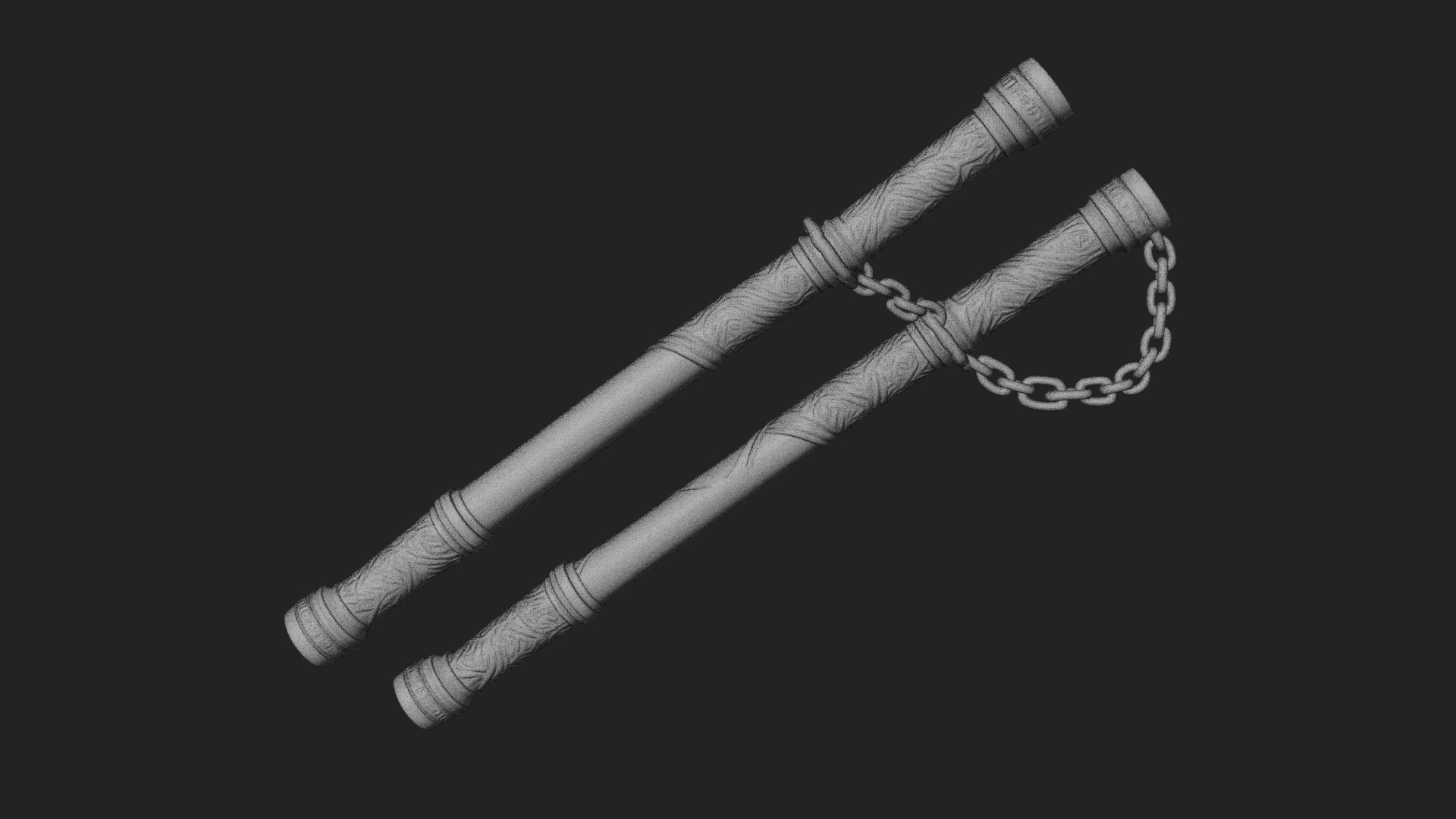 Carved Chain Nunchaku Model Design 4 3D Print Model 3D Model