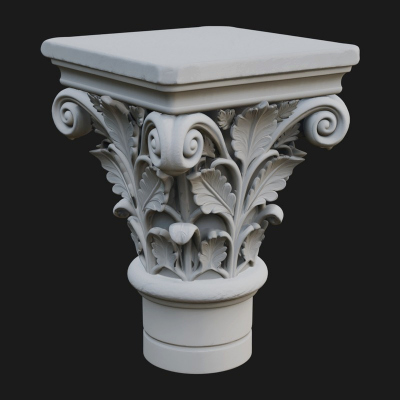 Carved Column Capital Design 10 3D Print Model