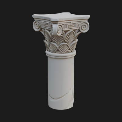 Carved Column Capital Design 21 3D Print Model