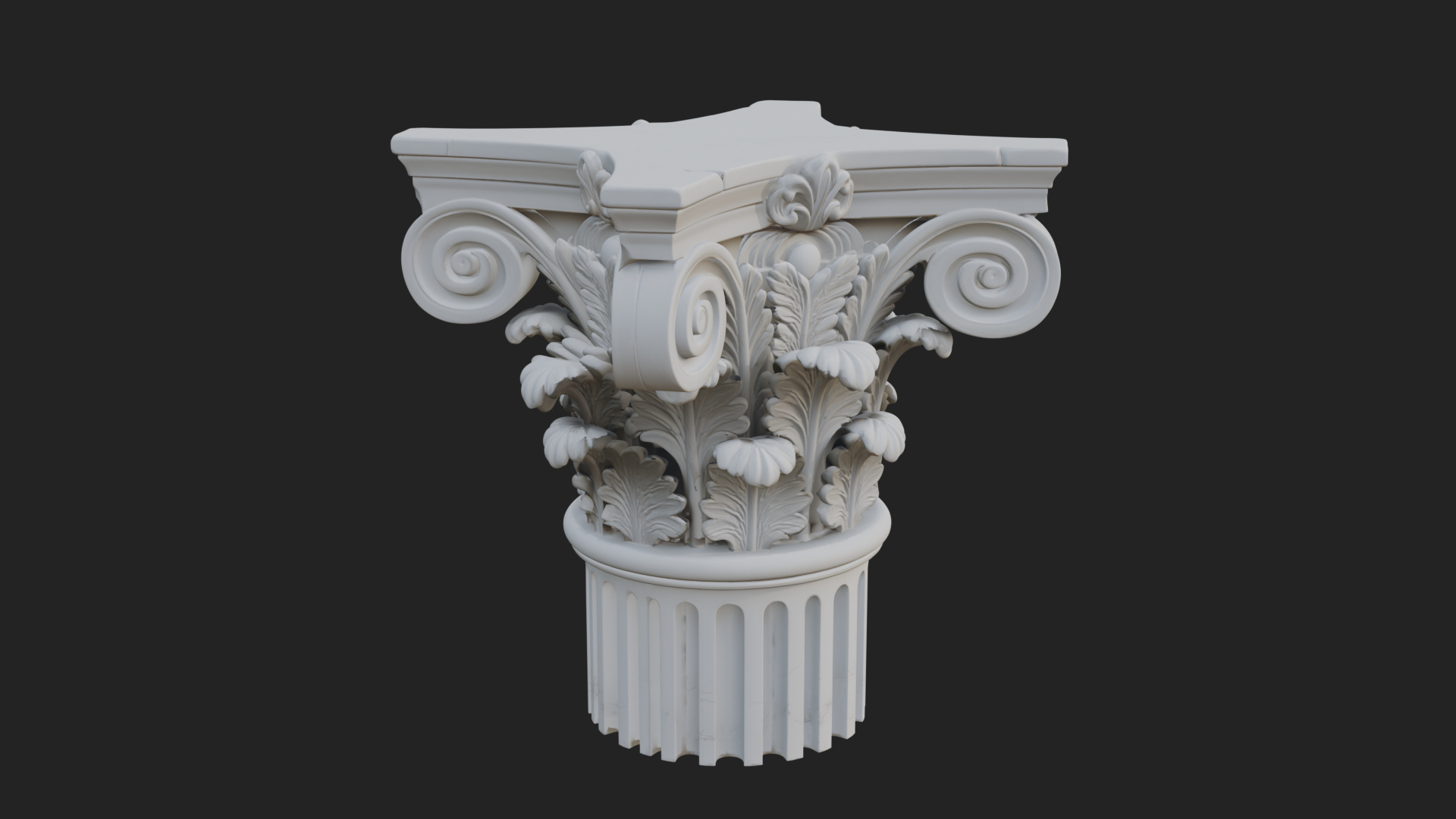 Carved Column Capital Design 23 3D Print Model 3D Model