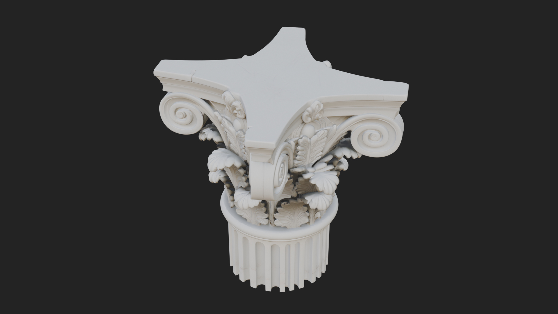 Carved Column Capital Design 23 3D Print Model 3D Model