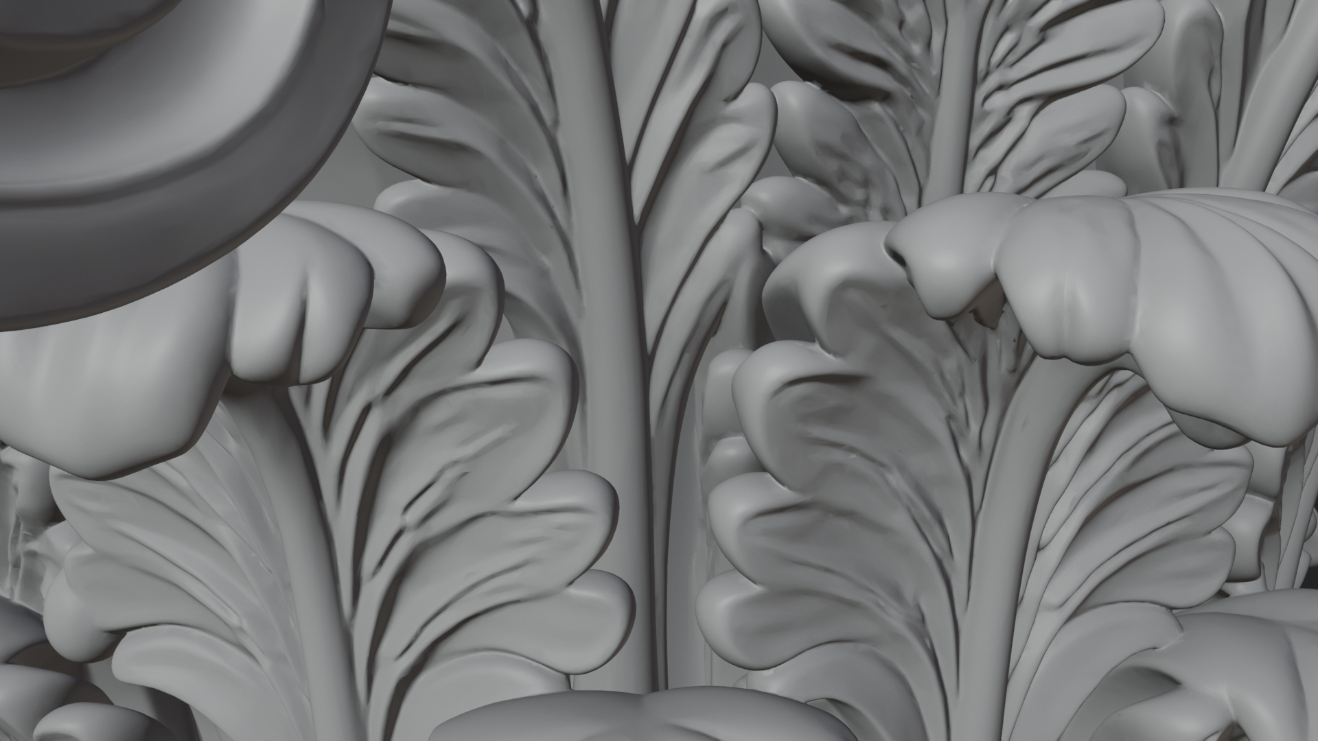 Carved Column Capital Design 23 3D Print Model 3D Model