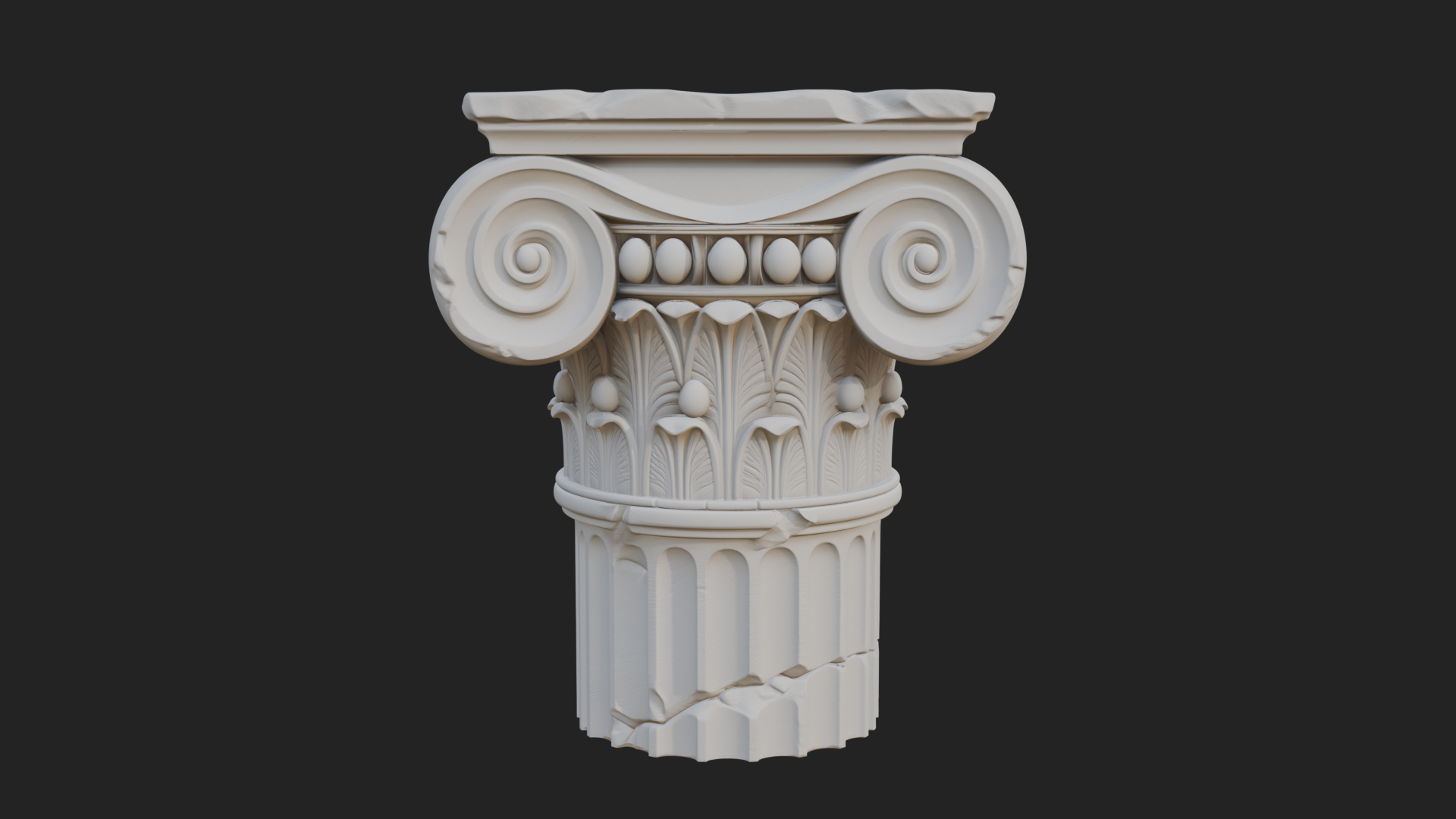 Carved Column Capital Design 25 3D Print Model 3D Model