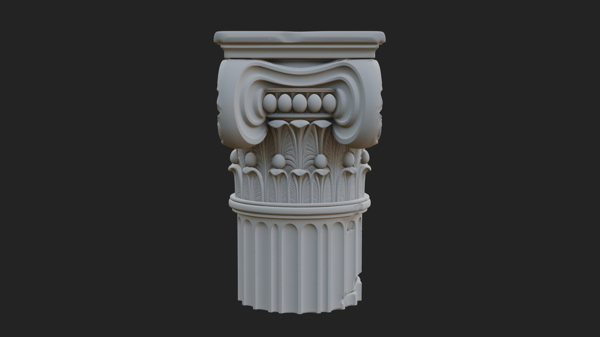 Carved Column Capital Design 25 3D Print Model 3D Model