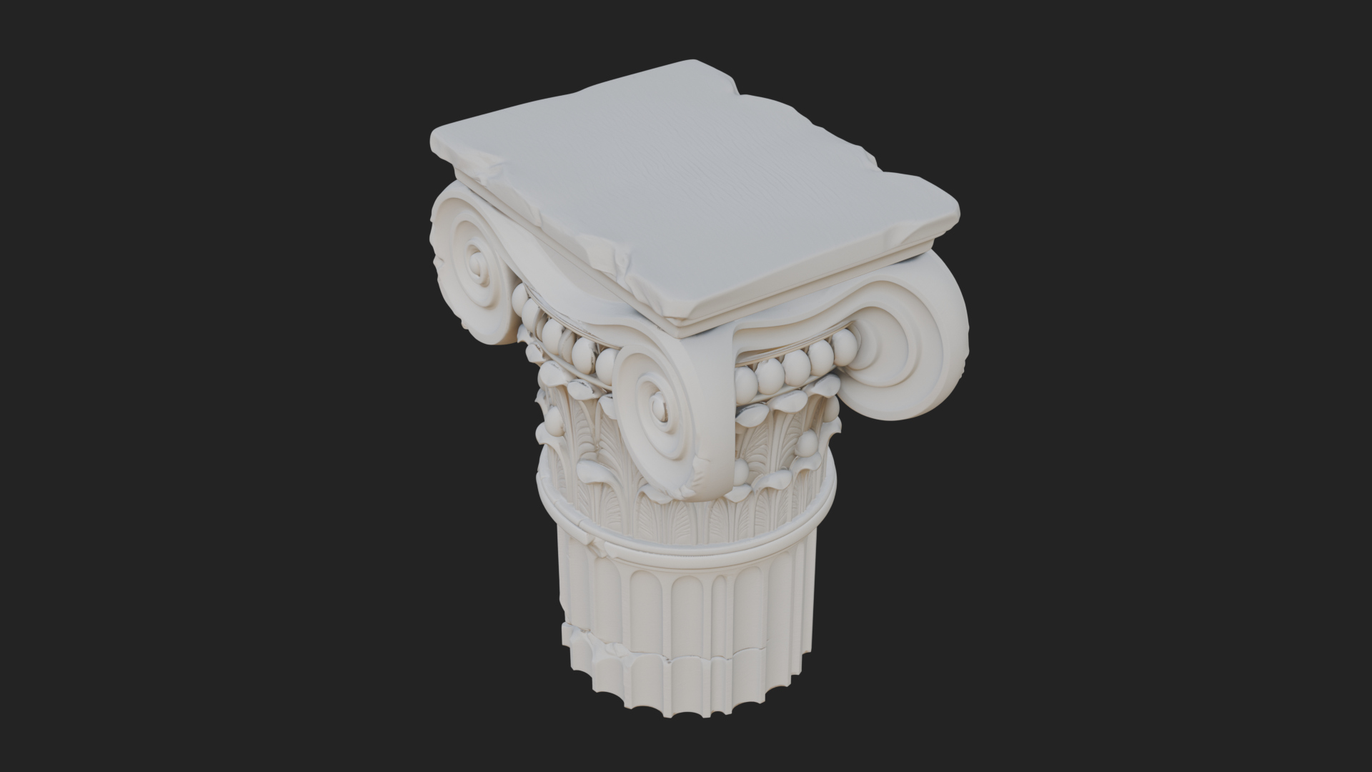 Carved Column Capital Design 25 3D Print Model 3D Model