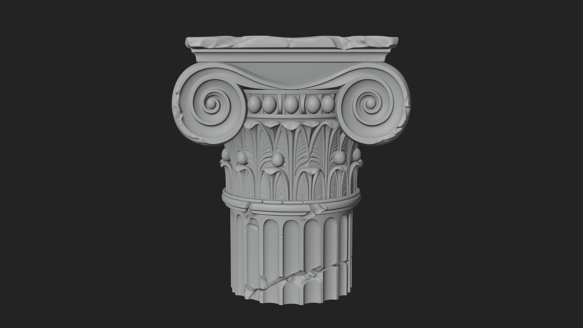 Carved Column Capital Design 25 3D Print Model 3D Model