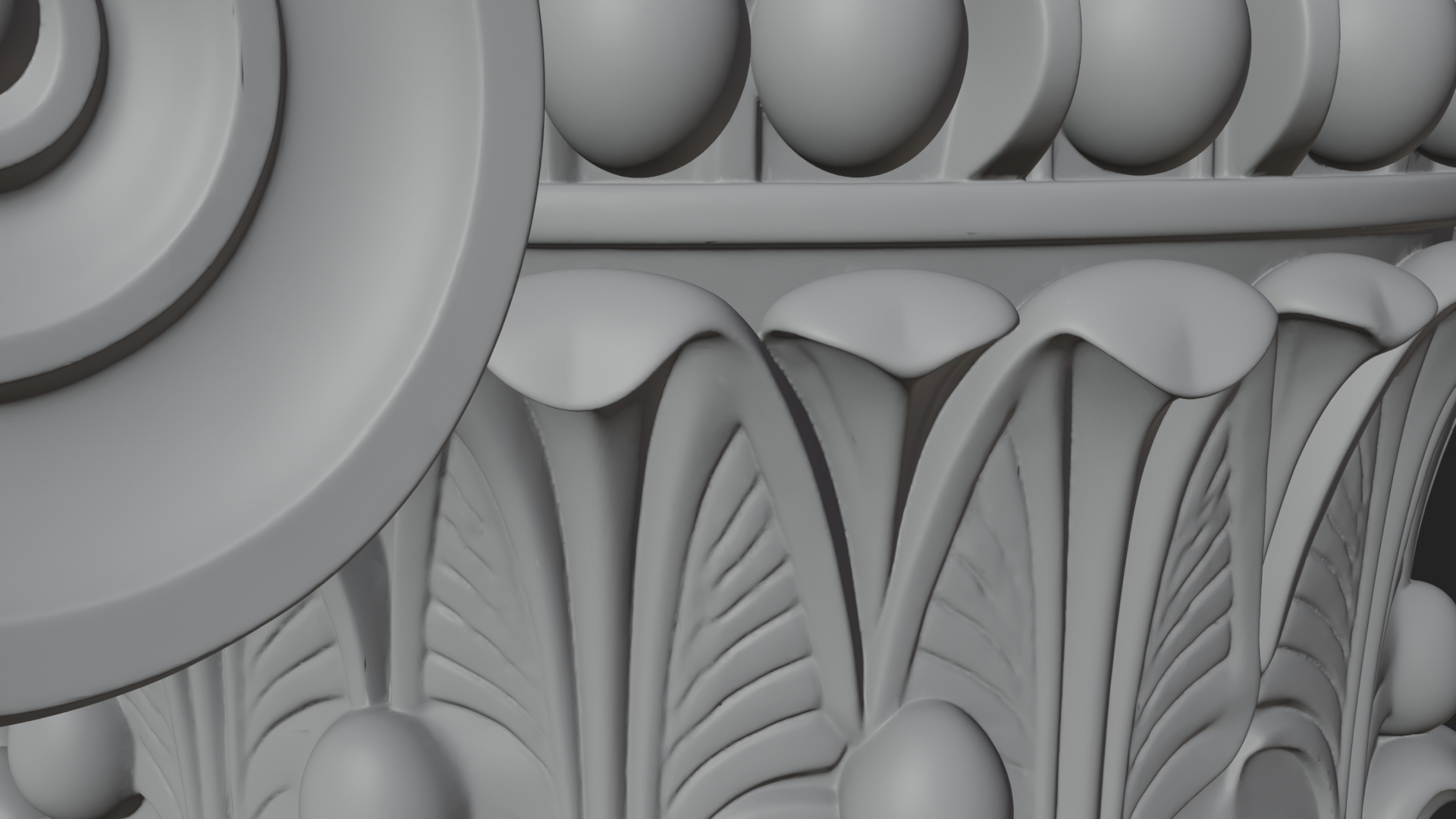 Carved Column Capital Design 25 3D Print Model 3D Model