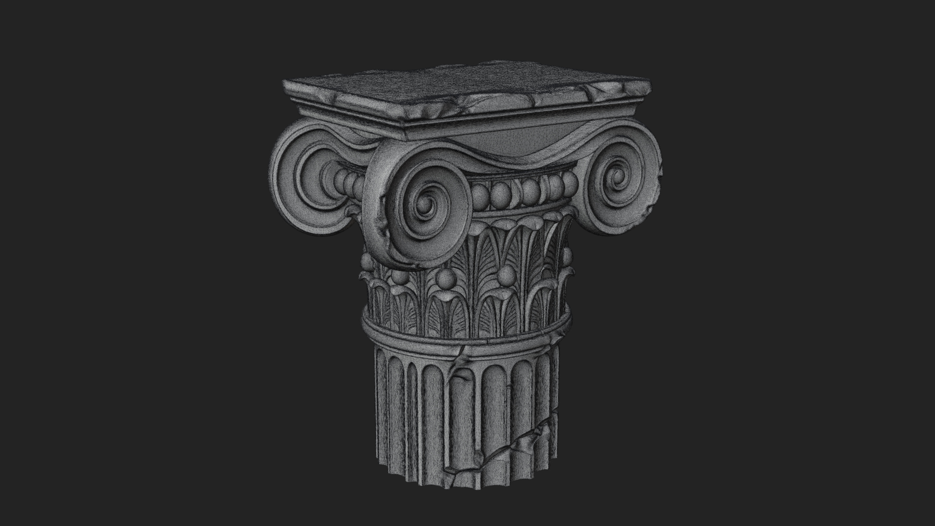 Carved Column Capital Design 25 3D Print Model 3D Model