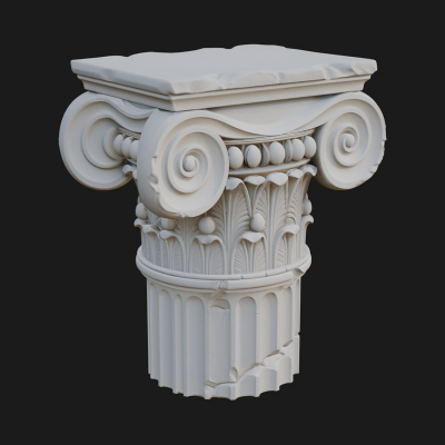 Carved Column Capital Design 25 3D Print Model