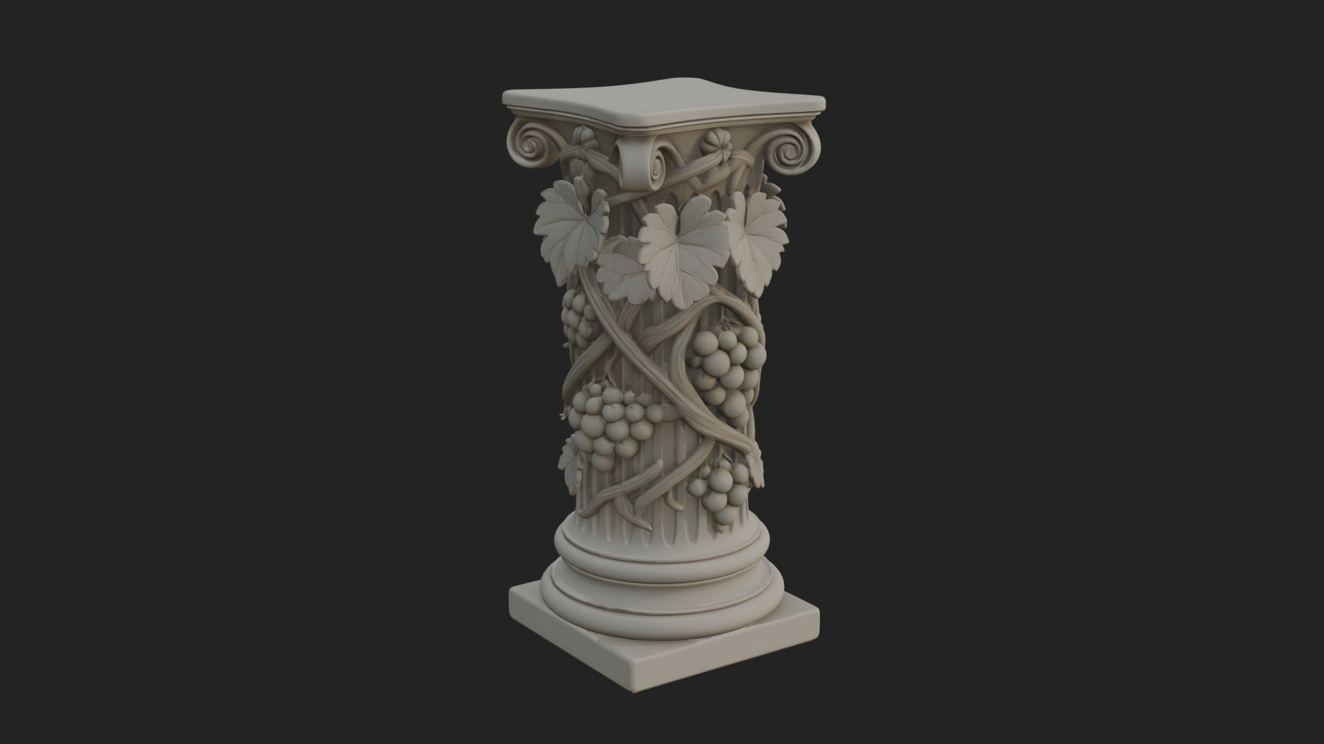 Carved Column Capital Design 26 3D Print Model 3D Model