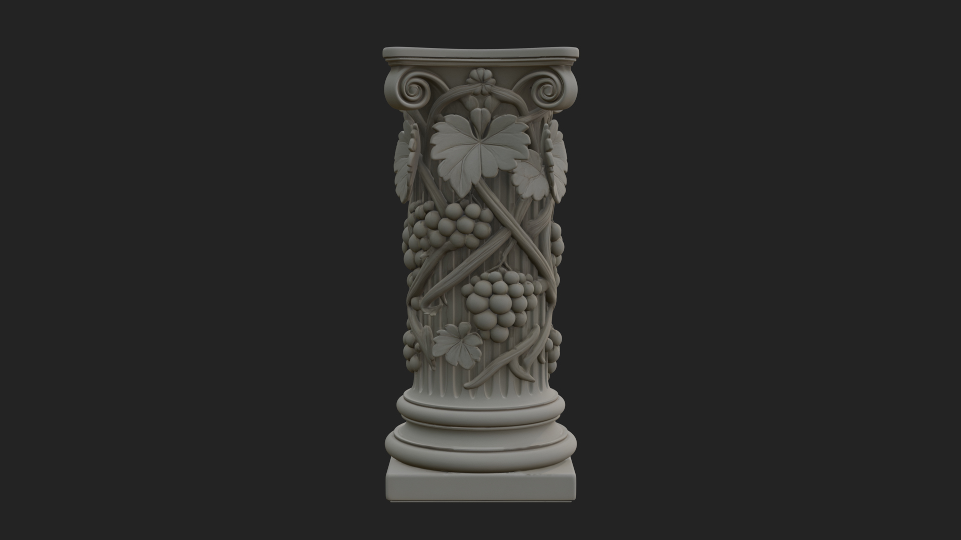 Carved Column Capital Design 26 3D Print Model 3D Model