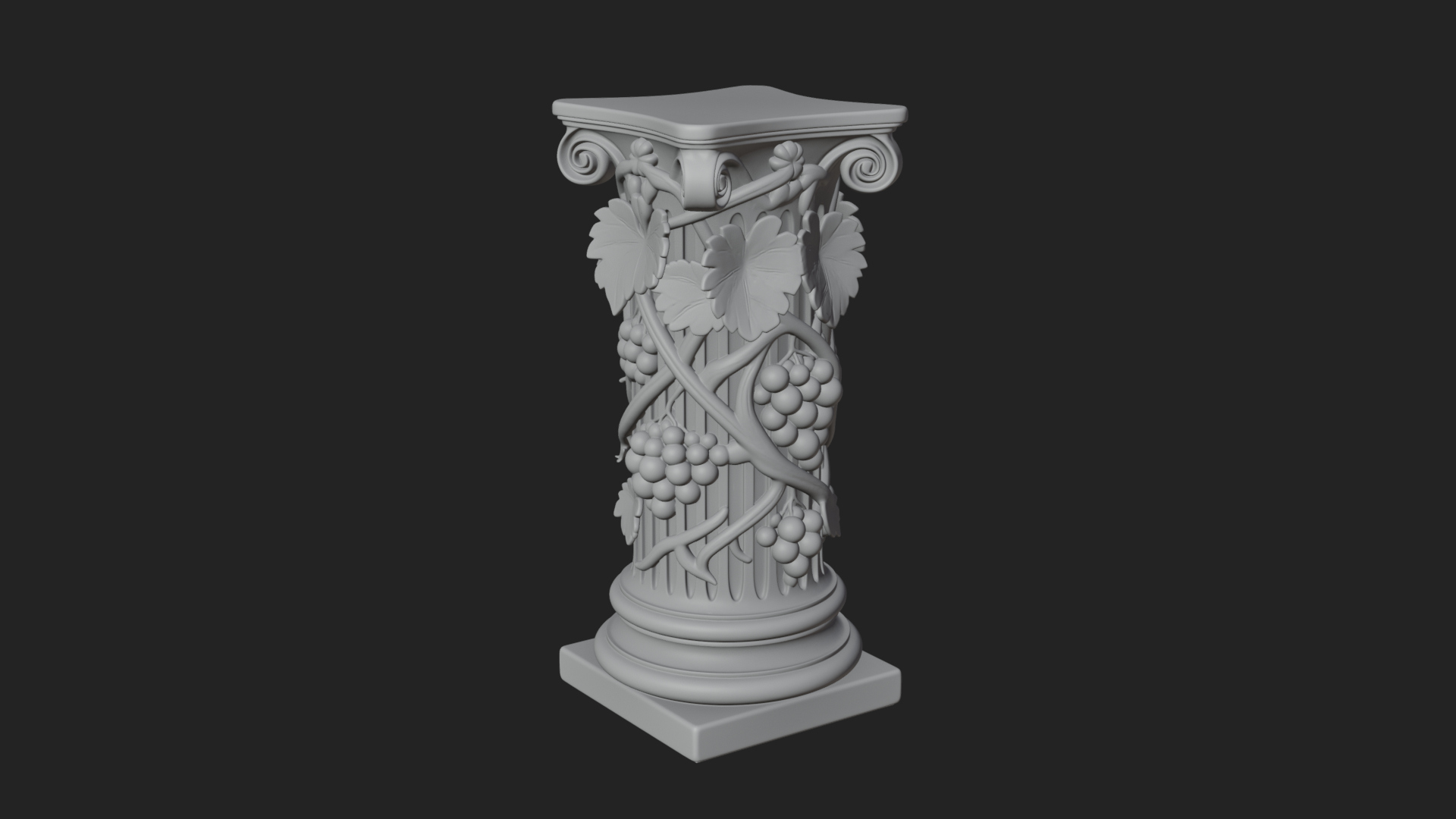 Carved Column Capital Design 26 3D Print Model 3D Model