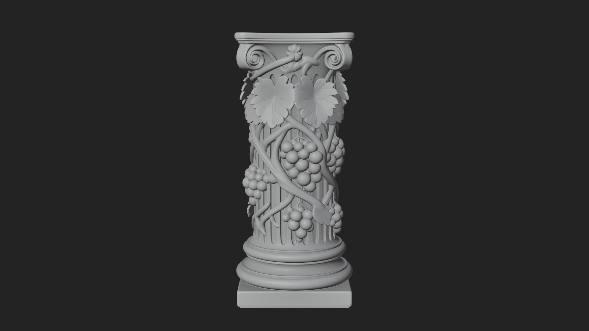 Carved Column Capital Design 26 3D Print Model 3D Model