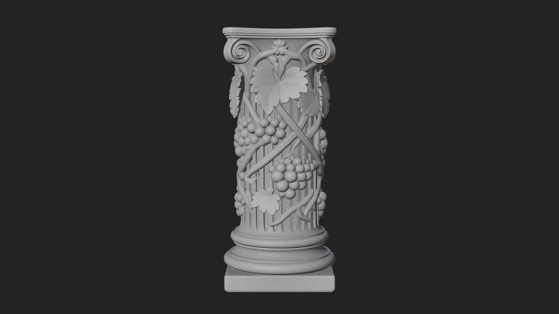 Carved Column Capital Design 26 3D Print Model 3D Model