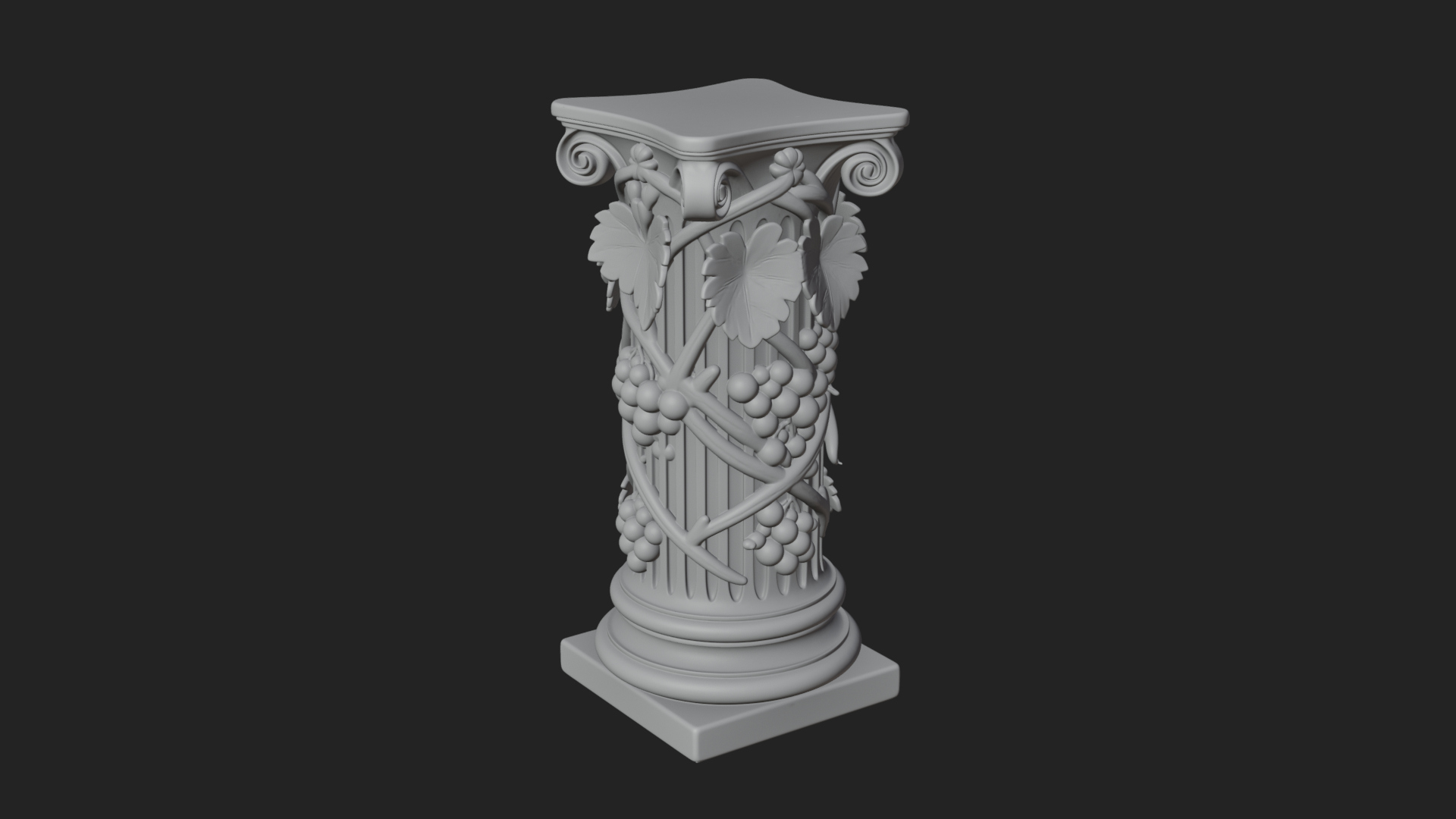 Carved Column Capital Design 26 3D Print Model 3D Model