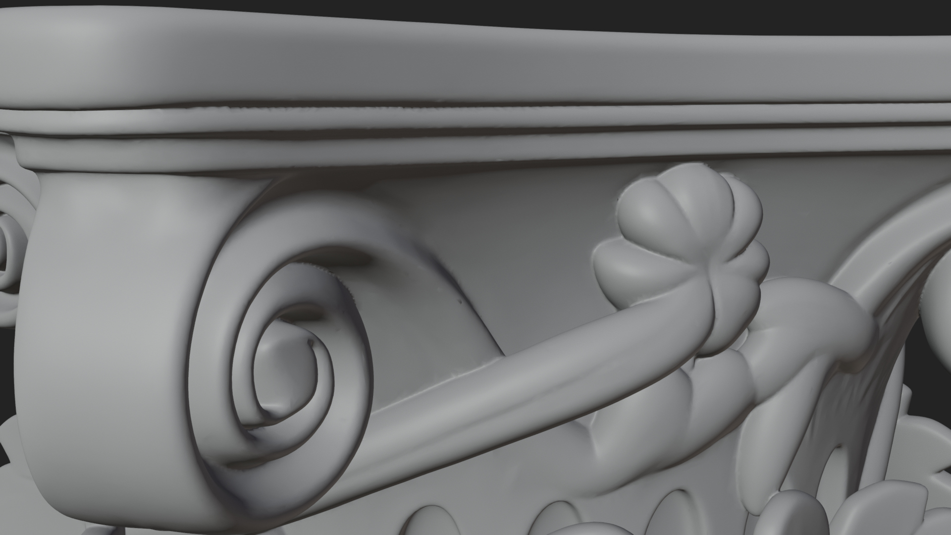 Carved Column Capital Design 26 3D Print Model 3D Model