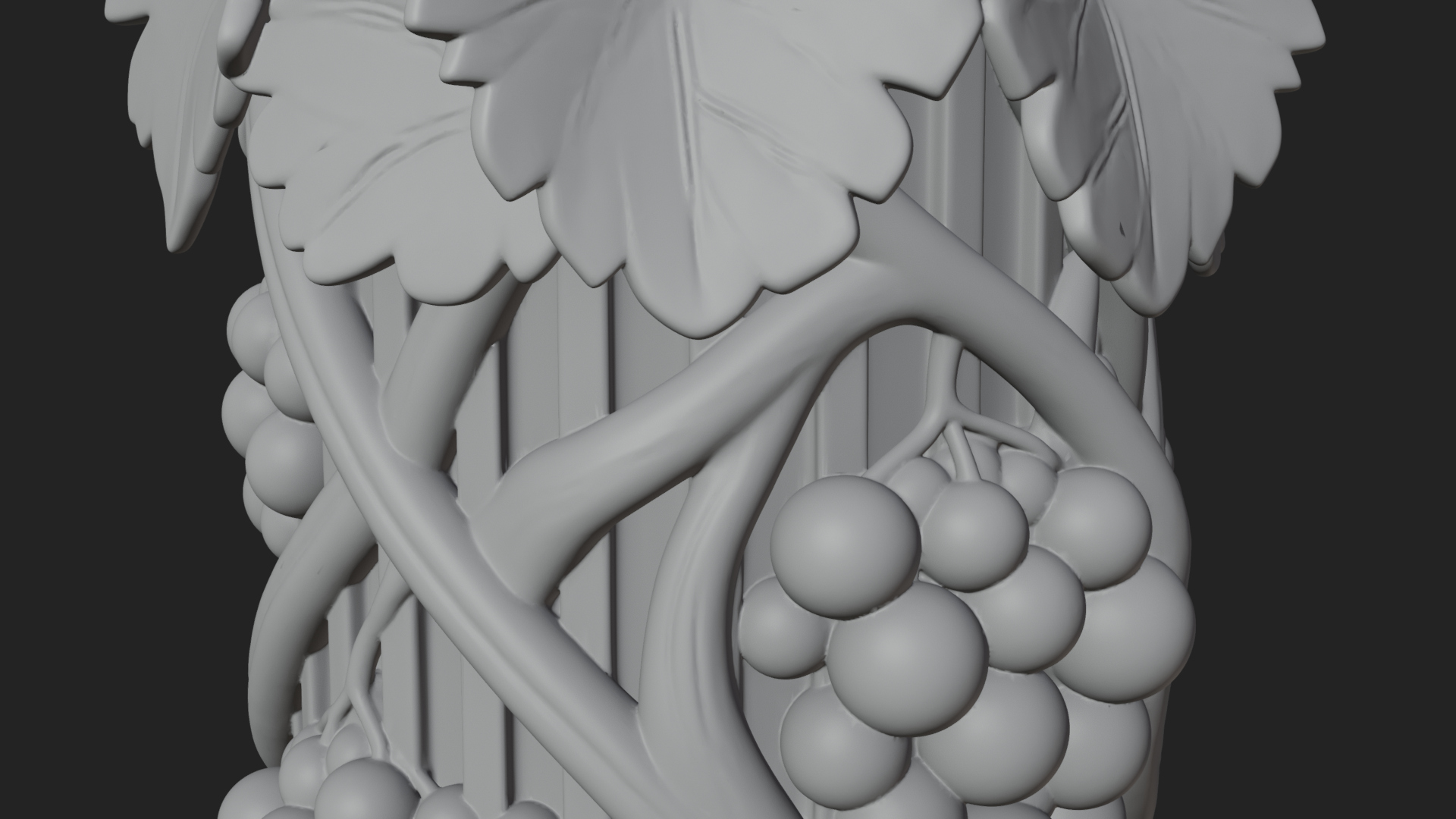 Carved Column Capital Design 26 3D Print Model 3D Model