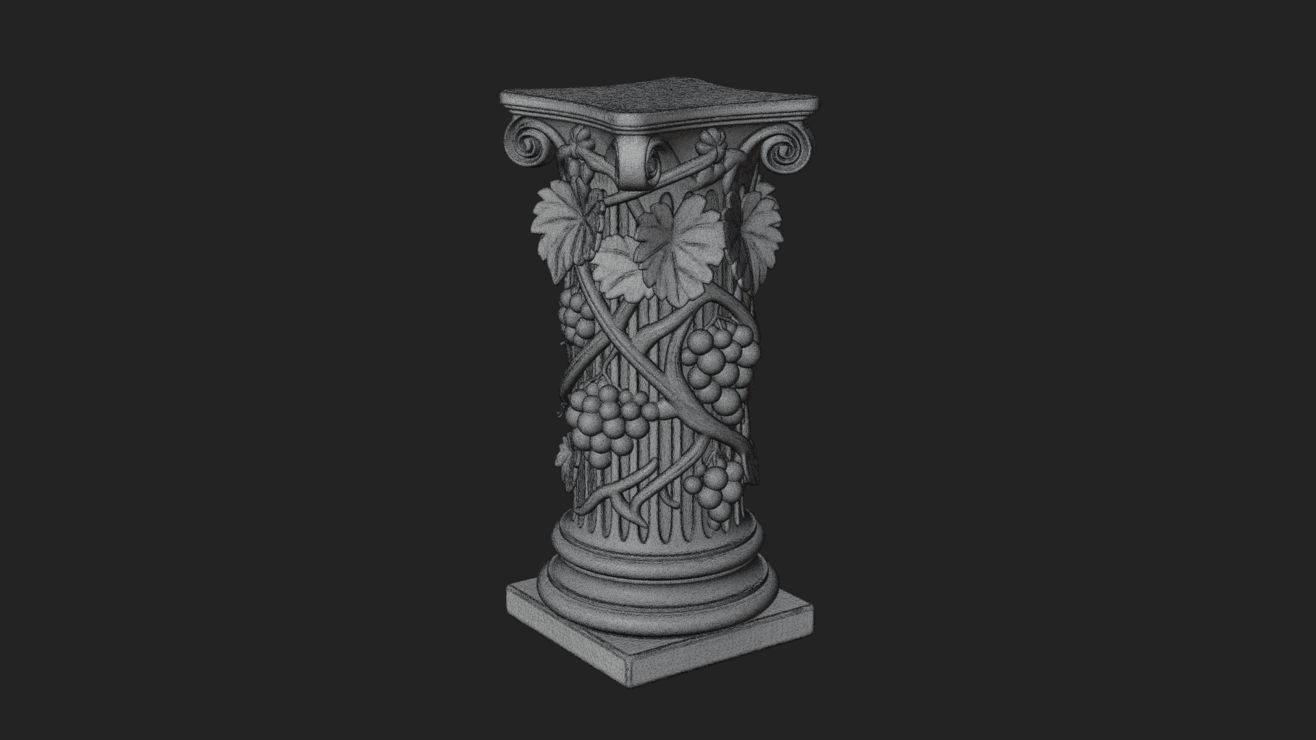 Carved Column Capital Design 26 3D Print Model 3D Model