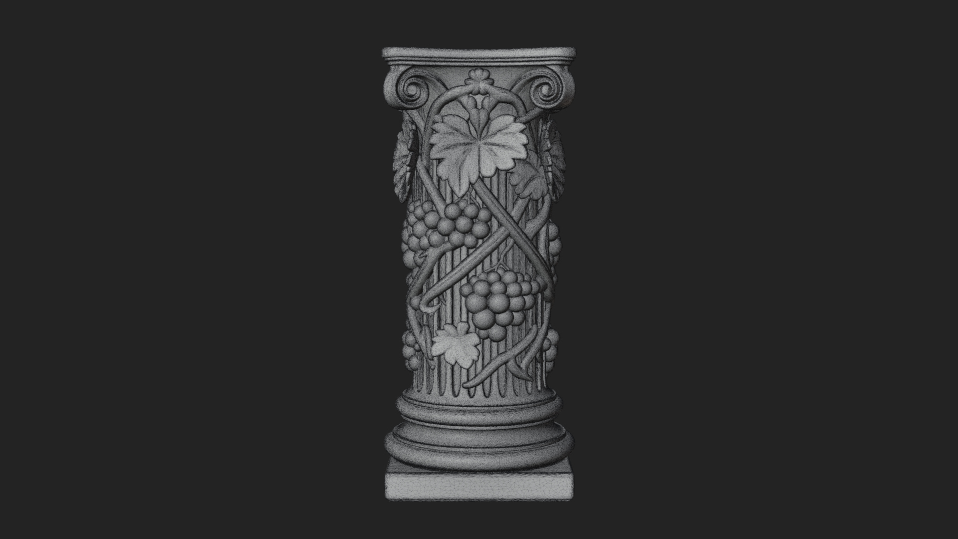 Carved Column Capital Design 26 3D Print Model 3D Model