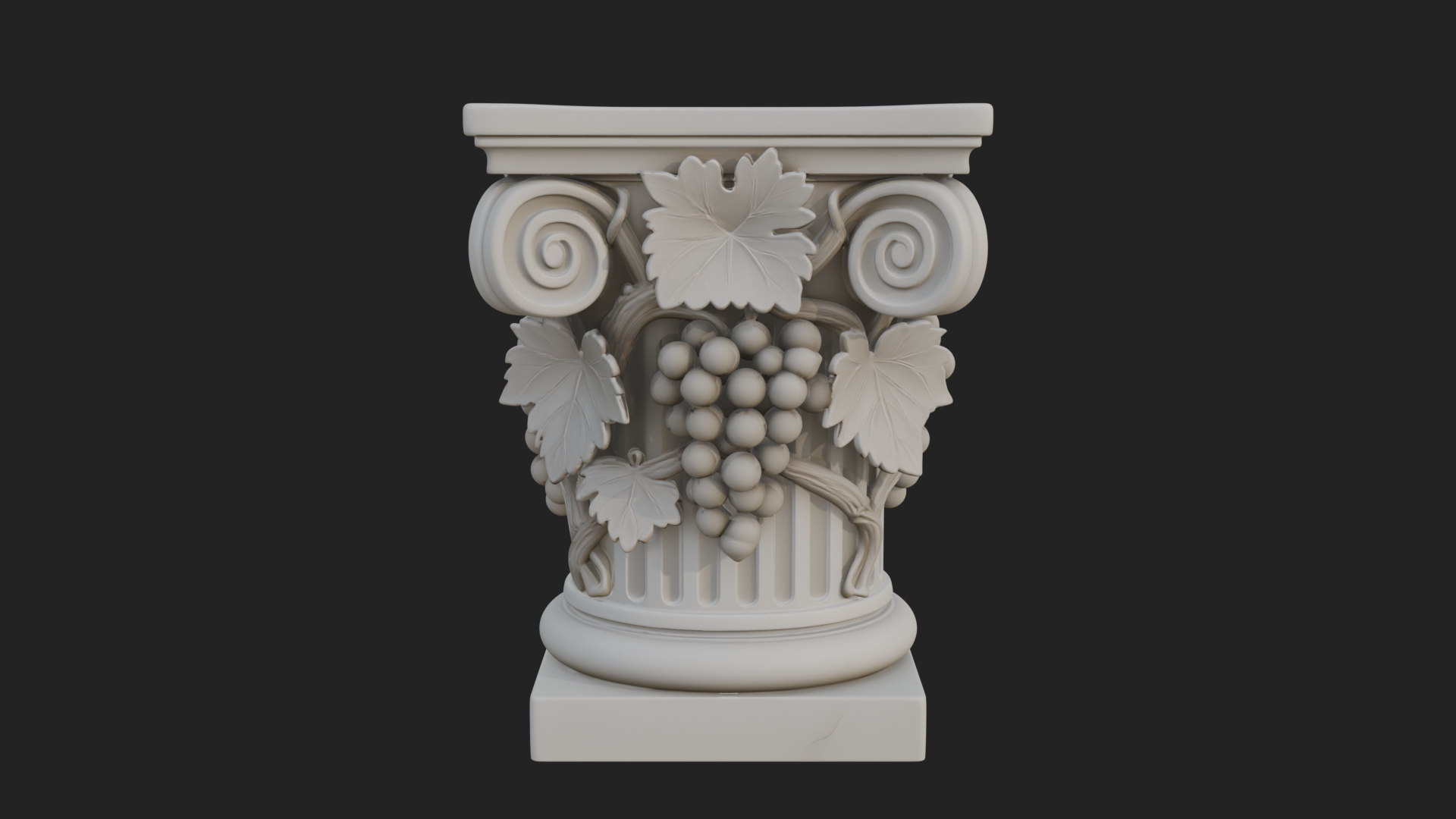 Carved Column Capital Design 27 3D Print Model 3D Model