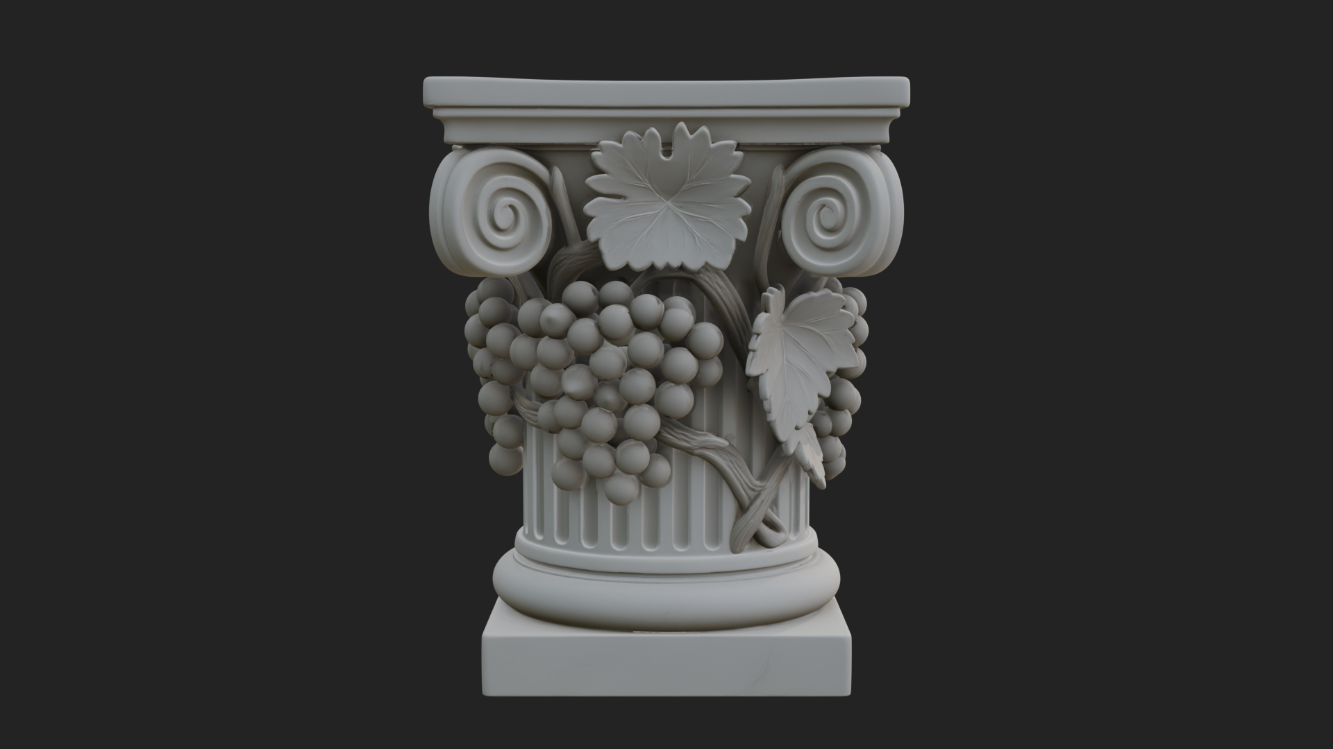 Carved Column Capital Design 27 3D Print Model 3D Model