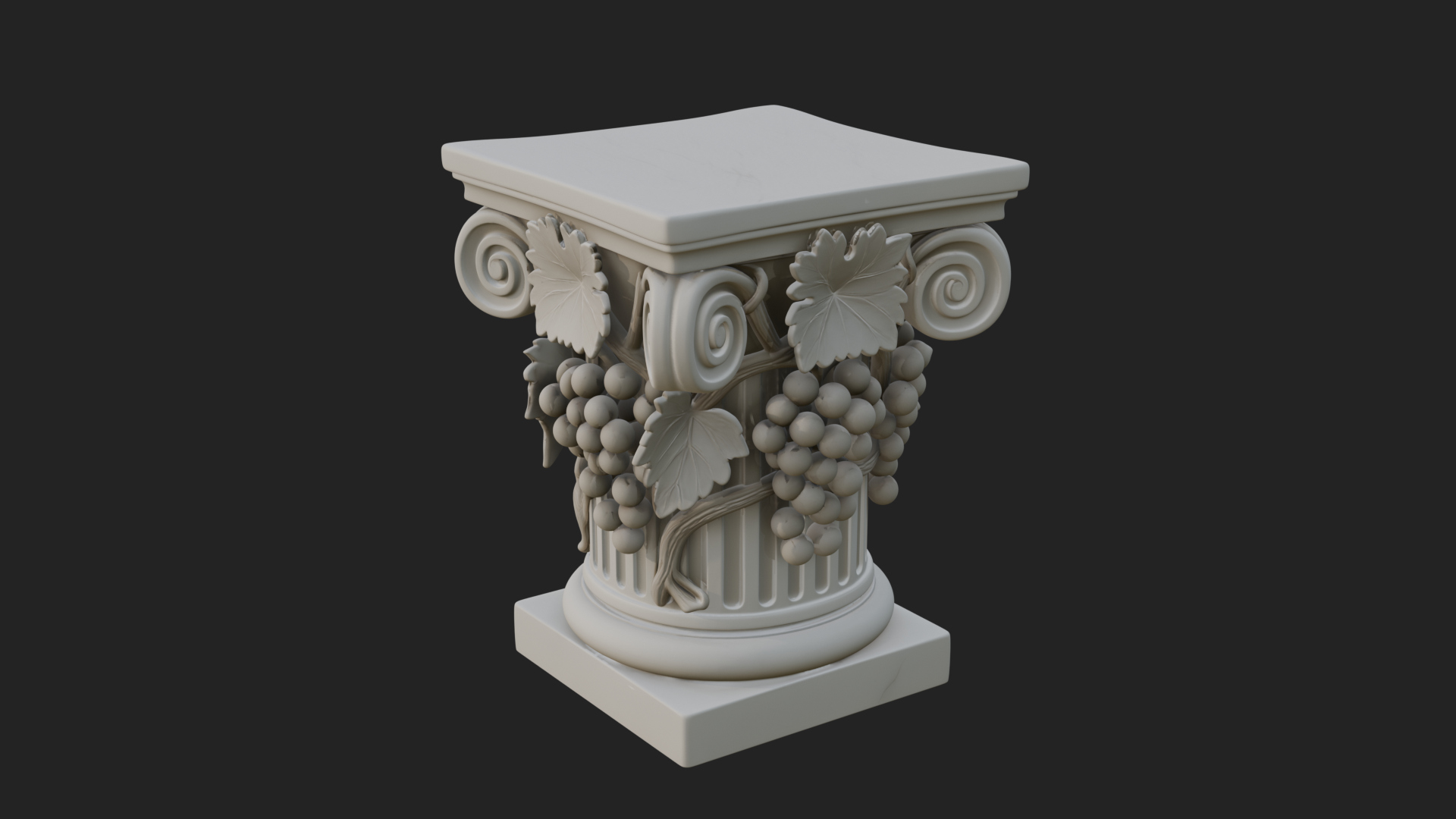 Carved Column Capital Design 27 3D Print Model 3D Model
