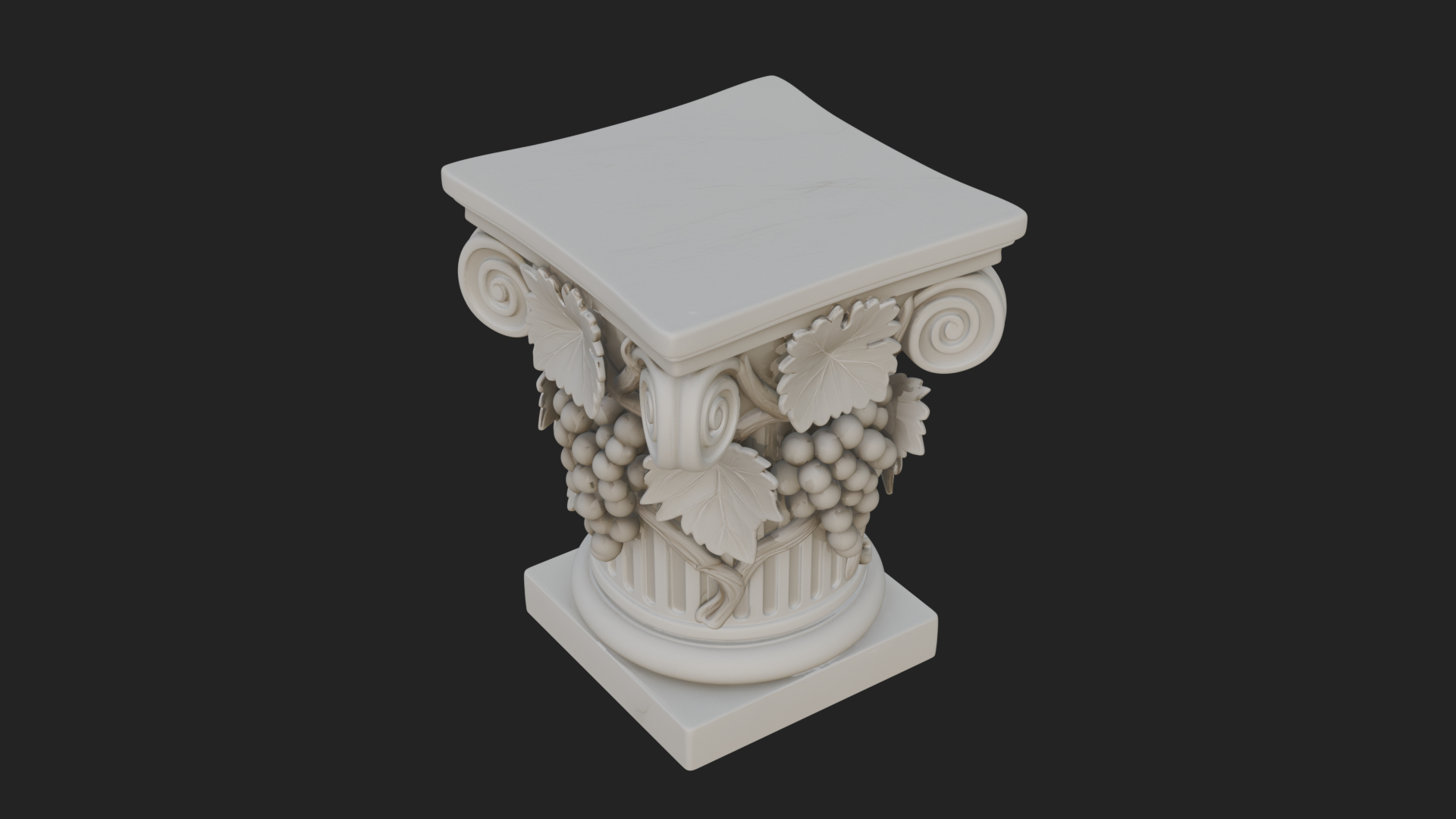 Carved Column Capital Design 27 3D Print Model 3D Model