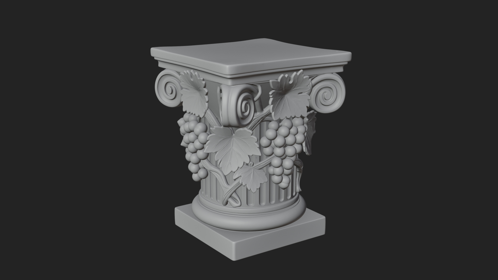 Carved Column Capital Design 27 3D Print Model 3D Model