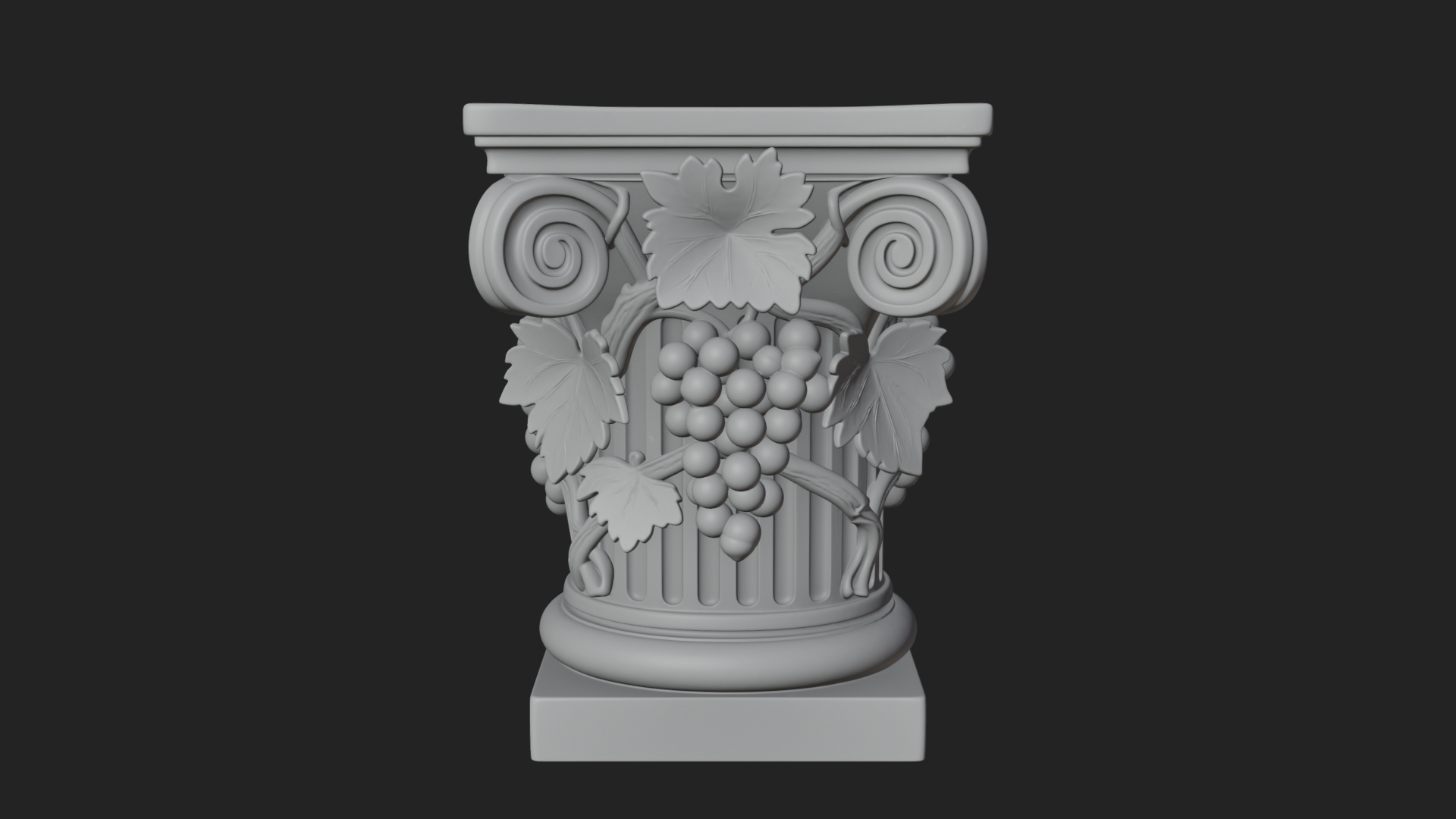 Carved Column Capital Design 27 3D Print Model 3D Model