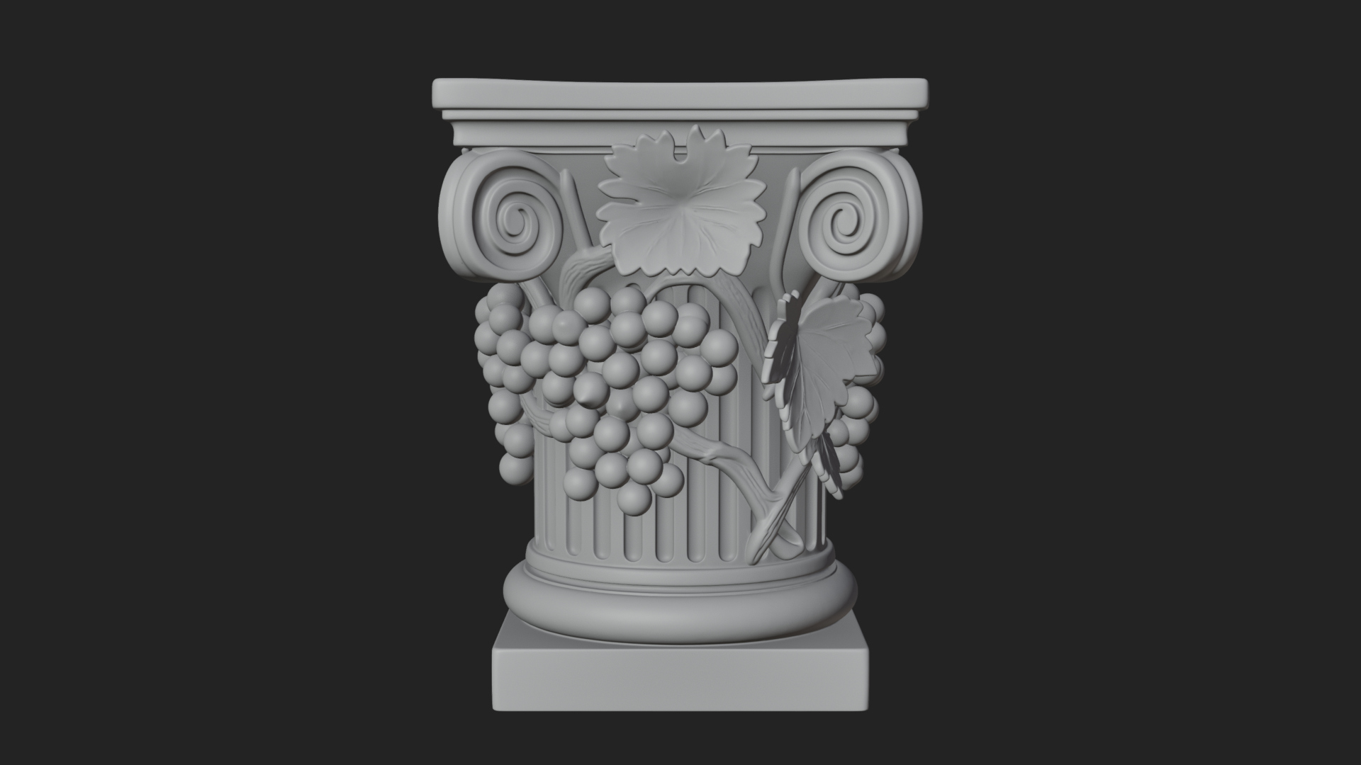 Carved Column Capital Design 27 3D Print Model 3D Model