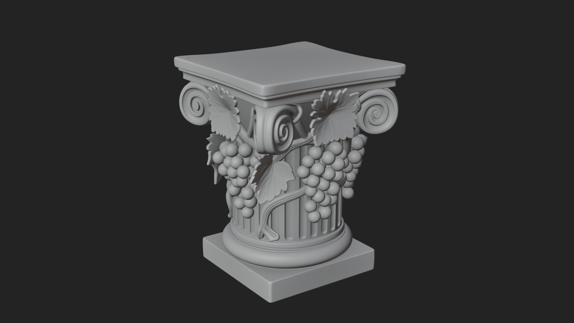 Carved Column Capital Design 27 3D Print Model 3D Model