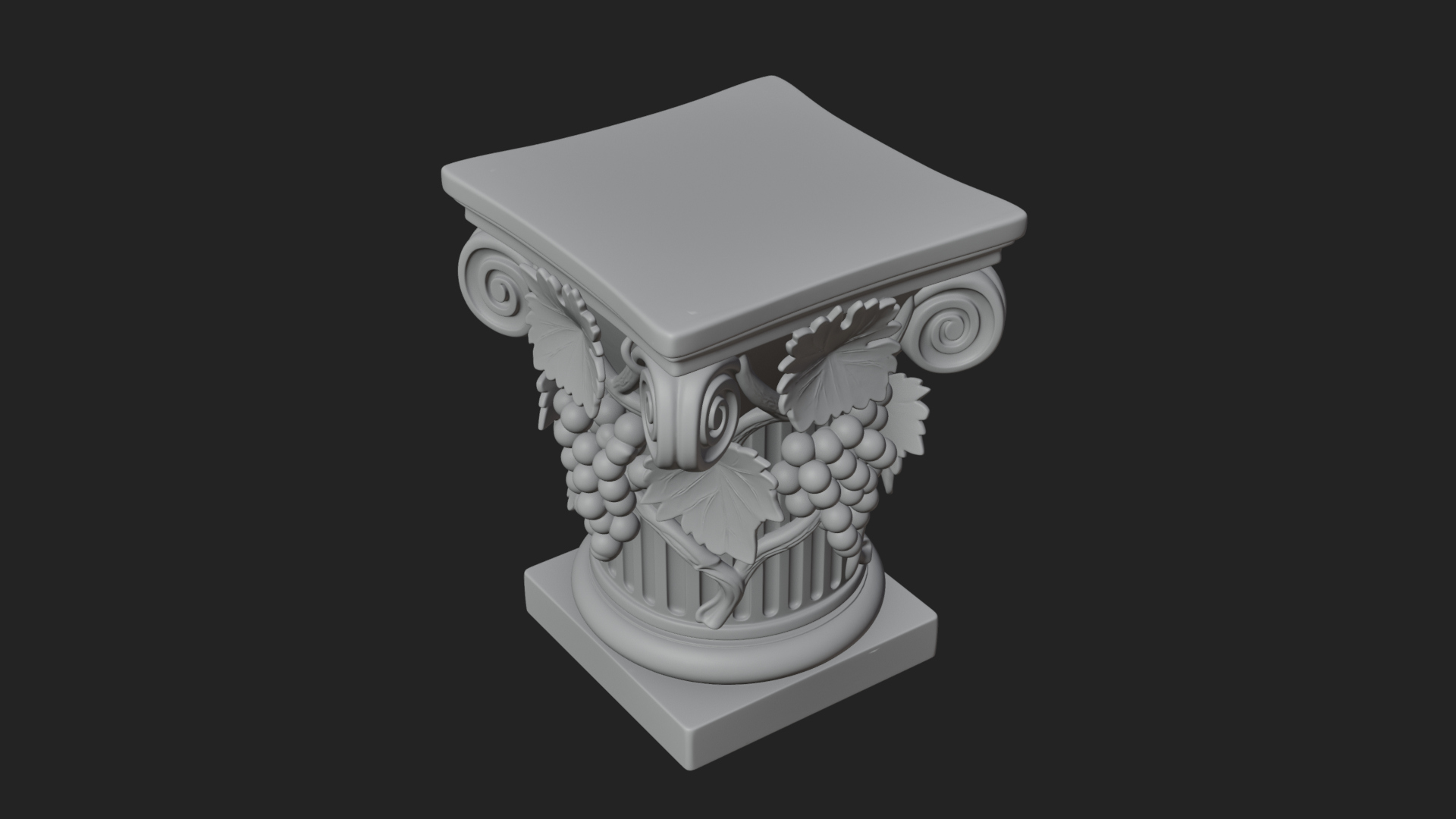 Carved Column Capital Design 27 3D Print Model 3D Model