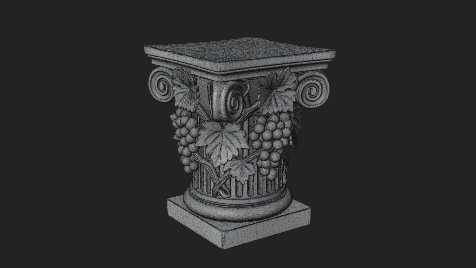 Carved Column Capital Design 27 3D Print Model 3D Model