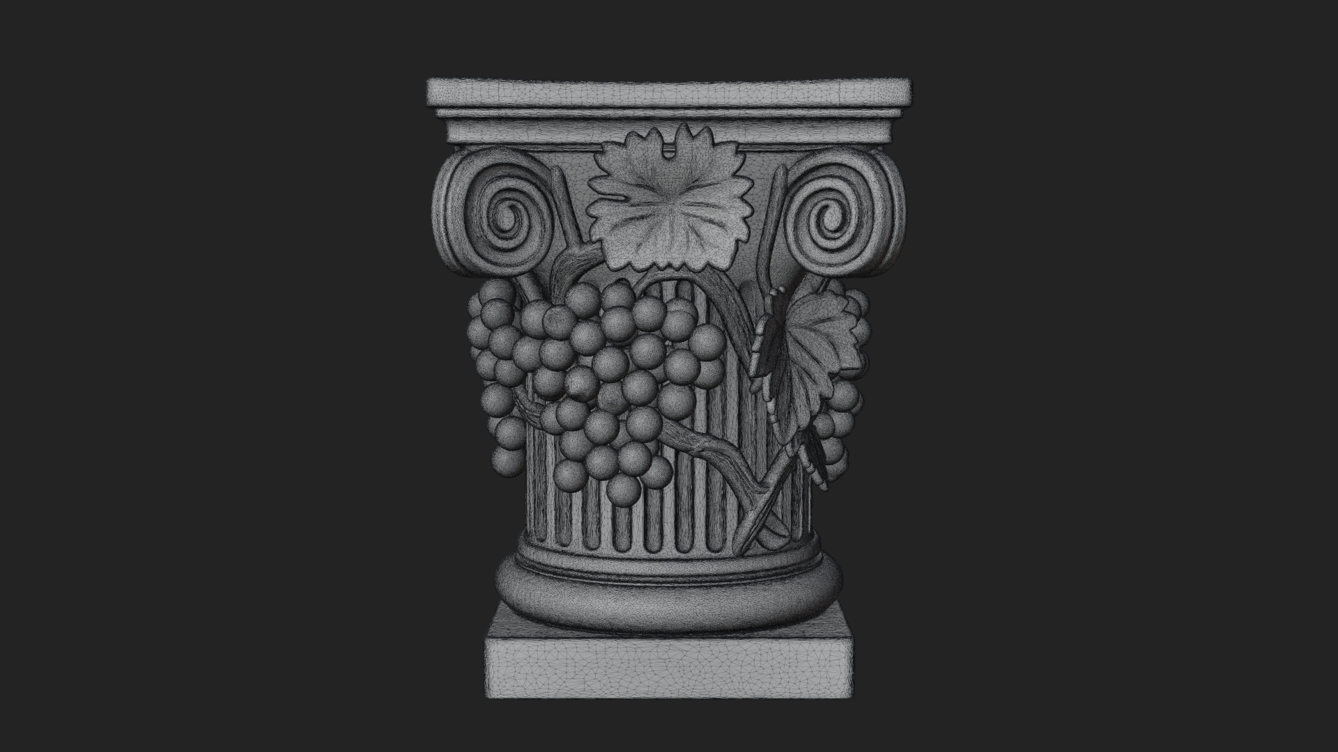 Carved Column Capital Design 27 3D Print Model 3D Model