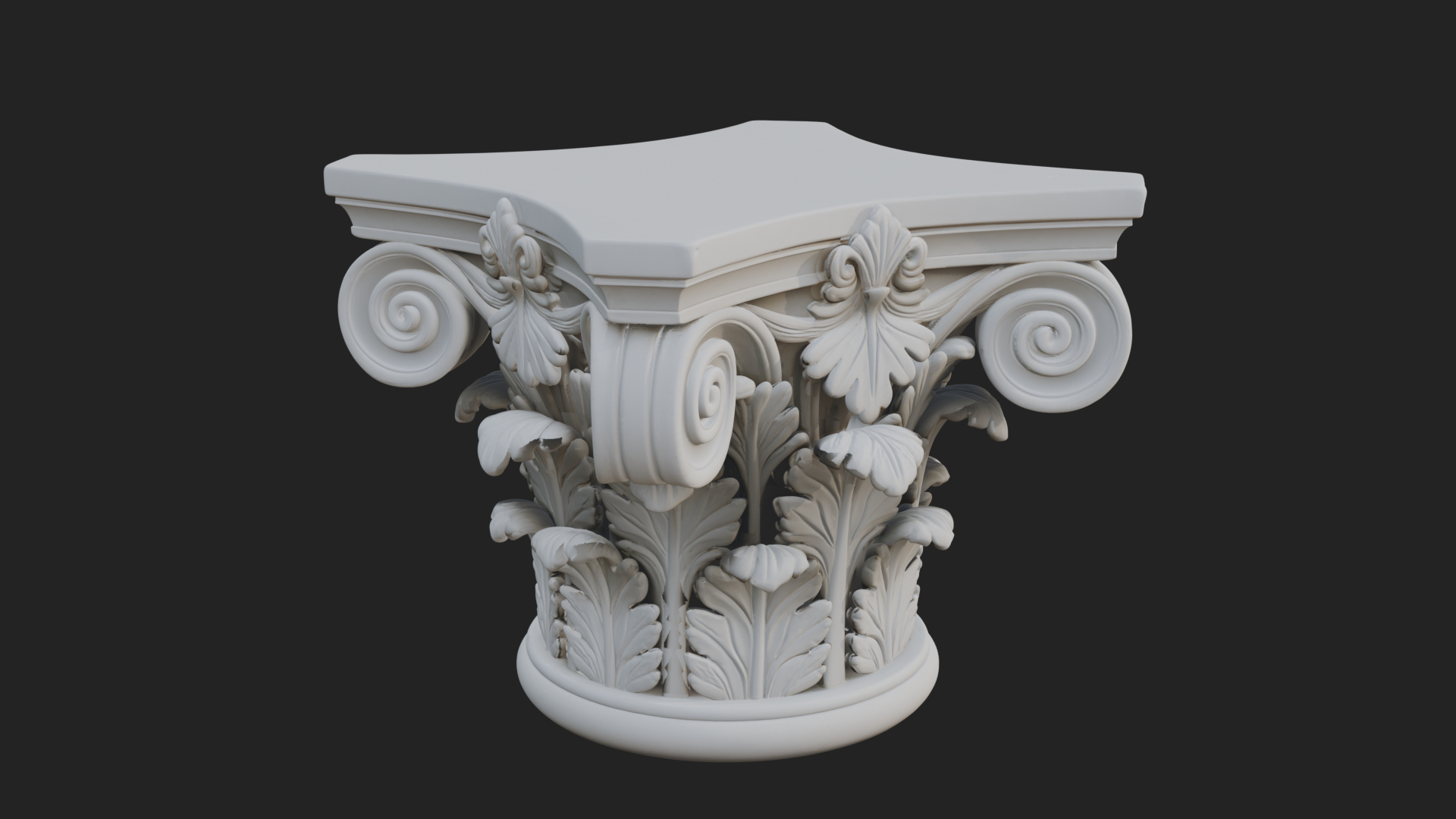 Carved Column Capital Design 28 3D Print Model 3D Model