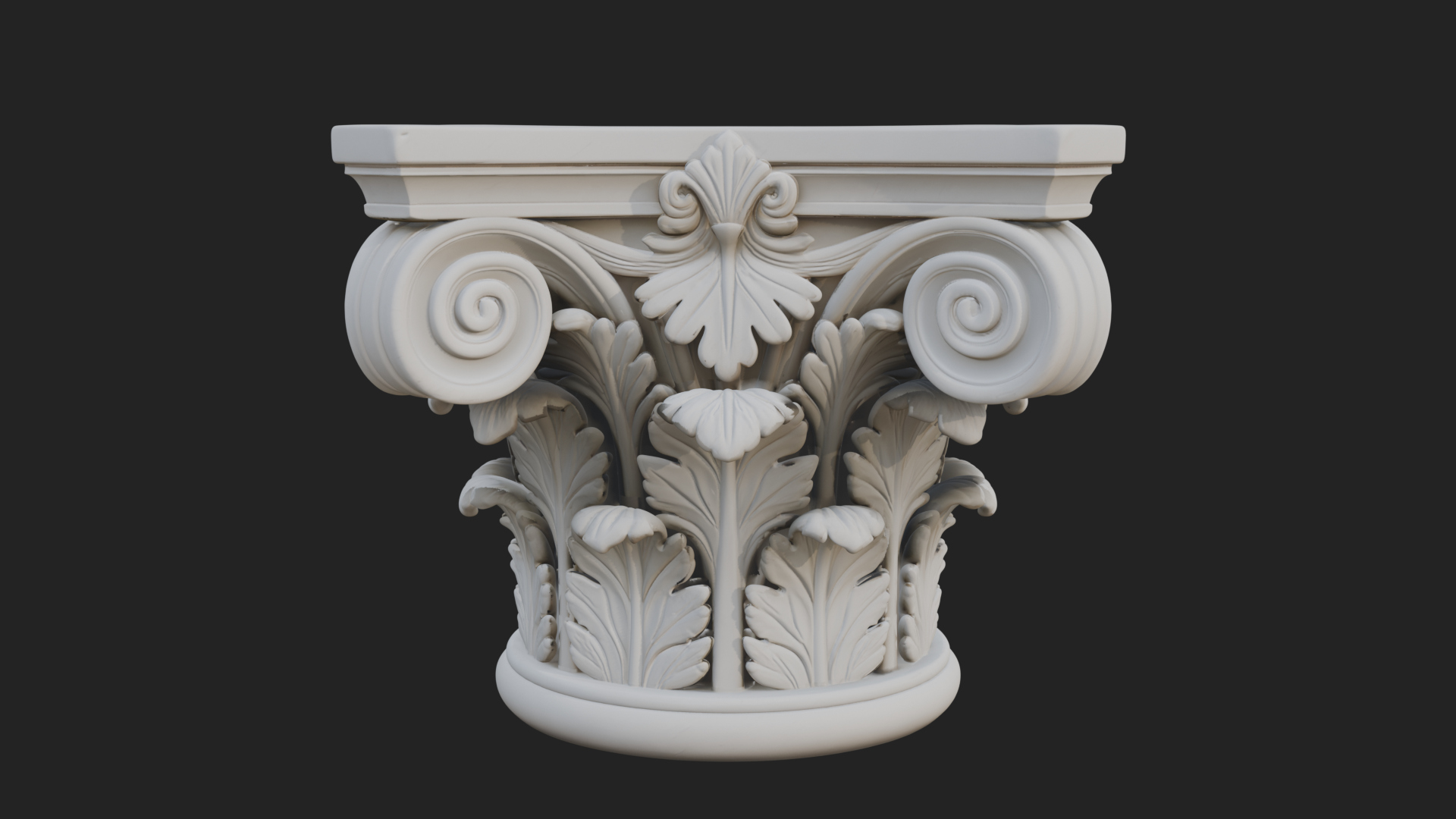 Carved Column Capital Design 28 3D Print Model 3D Model