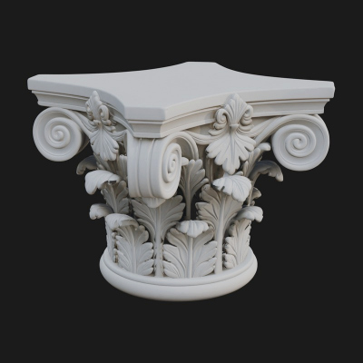 Carved Column Capital Design 28 3D Print Model