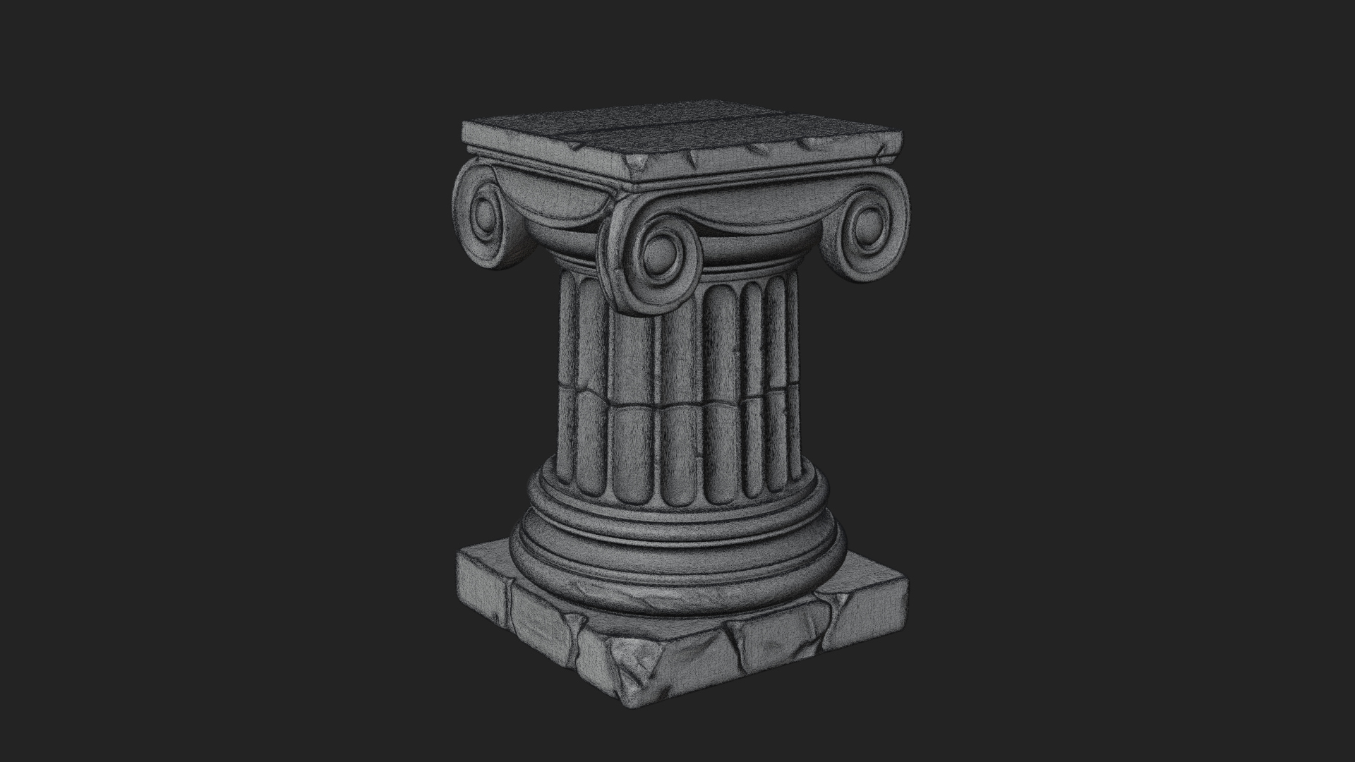 Carved Column Capital Design 29 3D Print Model 3D Model