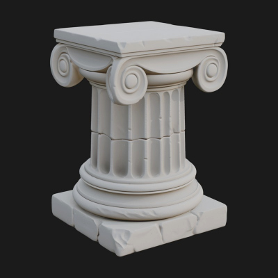Carved Column Capital Design 29 3D Print Model