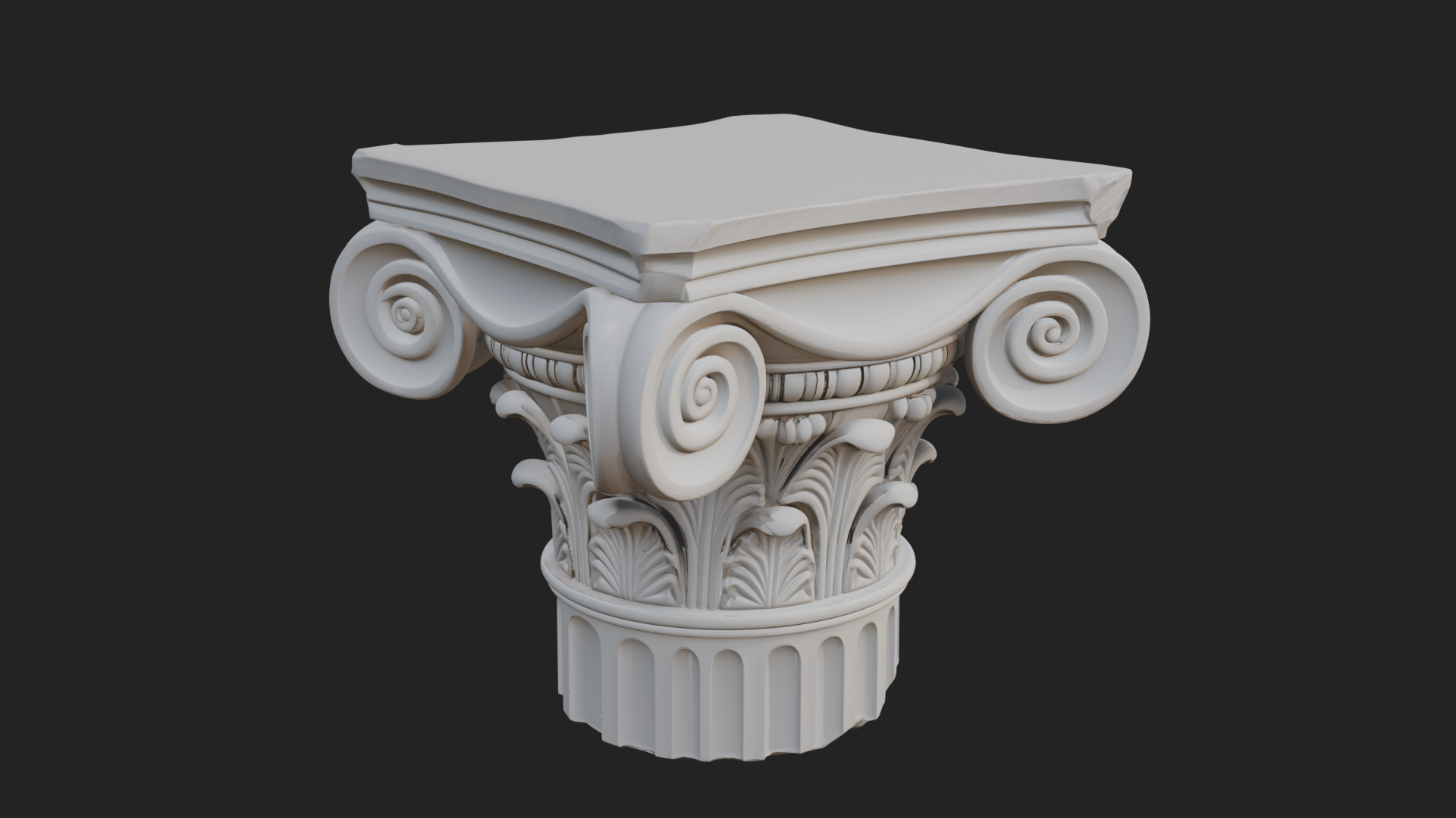 Carved Column Capital Design 30 3D Print Model 3D Model