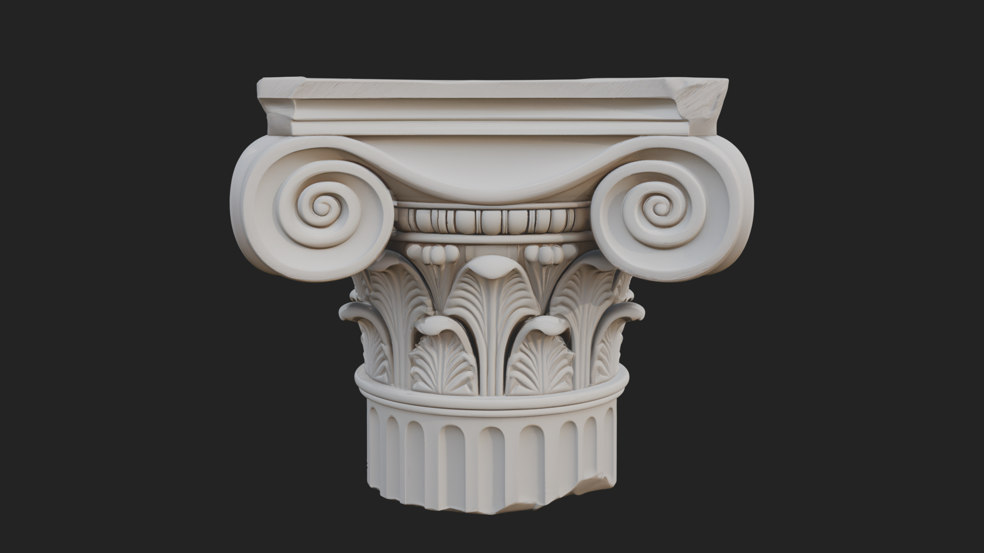 Carved Column Capital Design 30 3D Print Model 3D Model