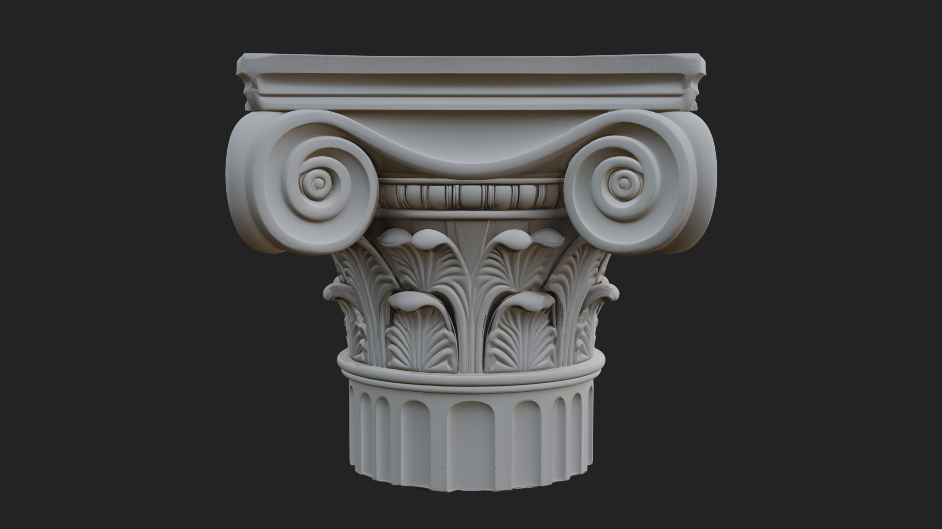 Carved Column Capital Design 30 3D Print Model 3D Model