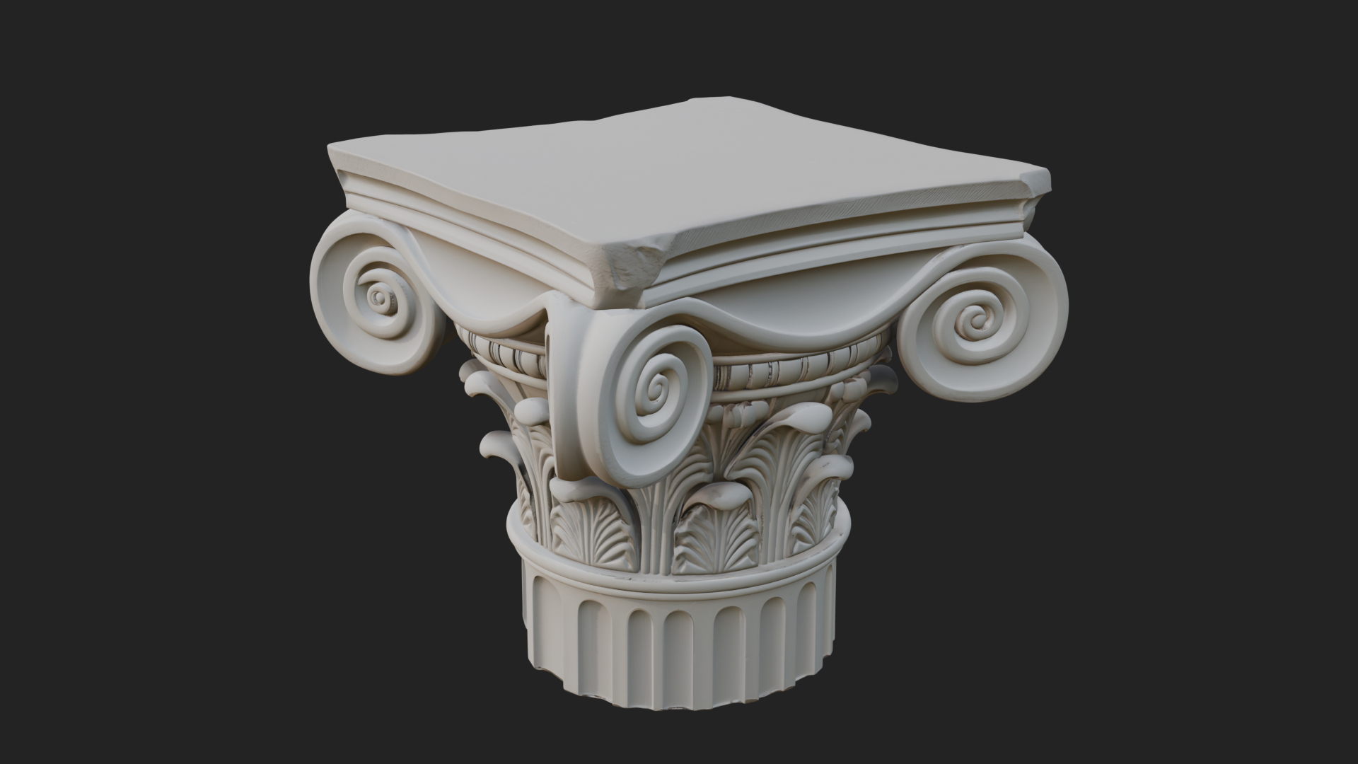 Carved Column Capital Design 30 3D Print Model 3D Model