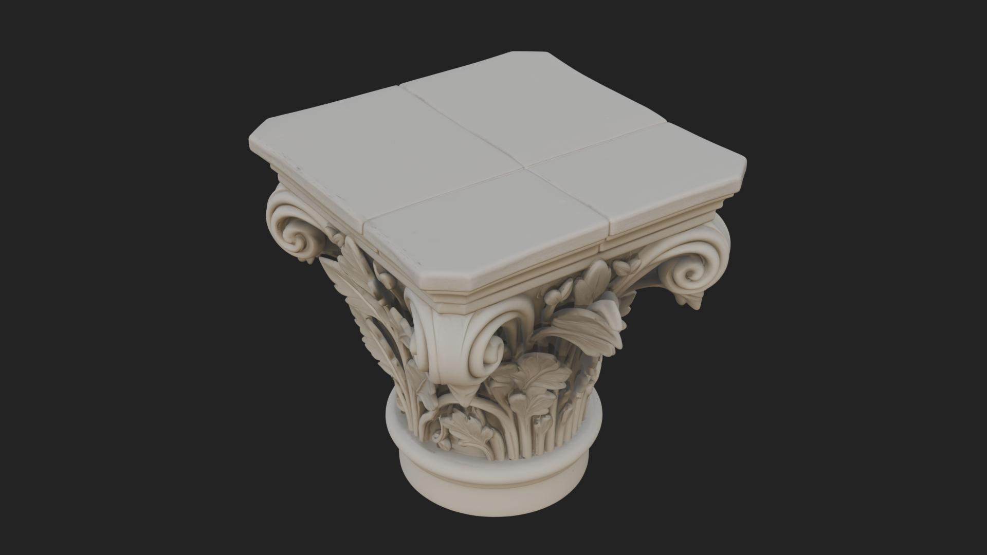 Carved Column Capital Design 31 3D Print Model 3D Model