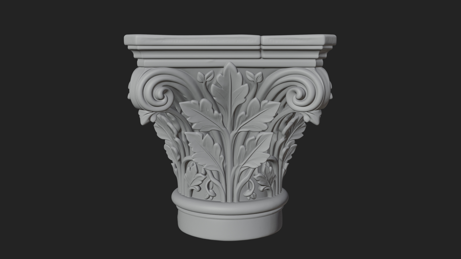 Carved Column Capital Design 31 3D Print Model 3D Model