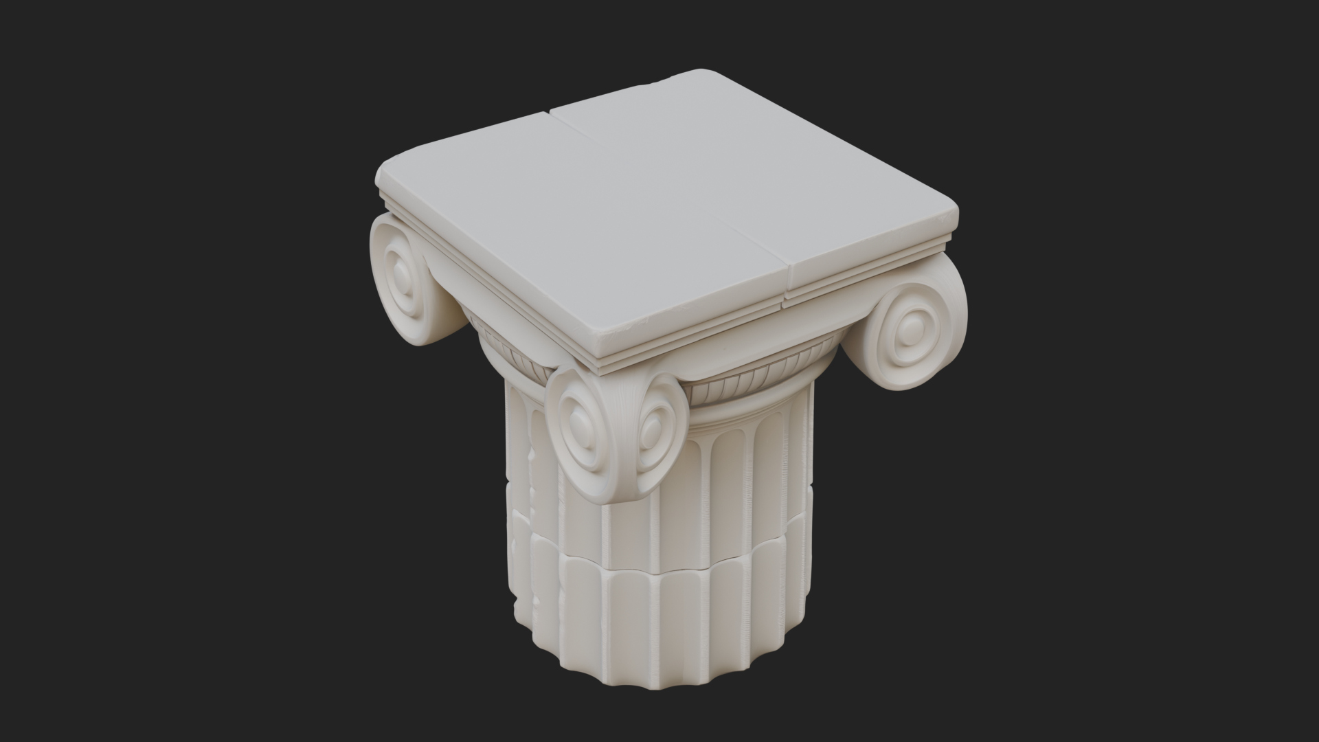 Carved Column Capital Design 32 3D Print Model 3D Model