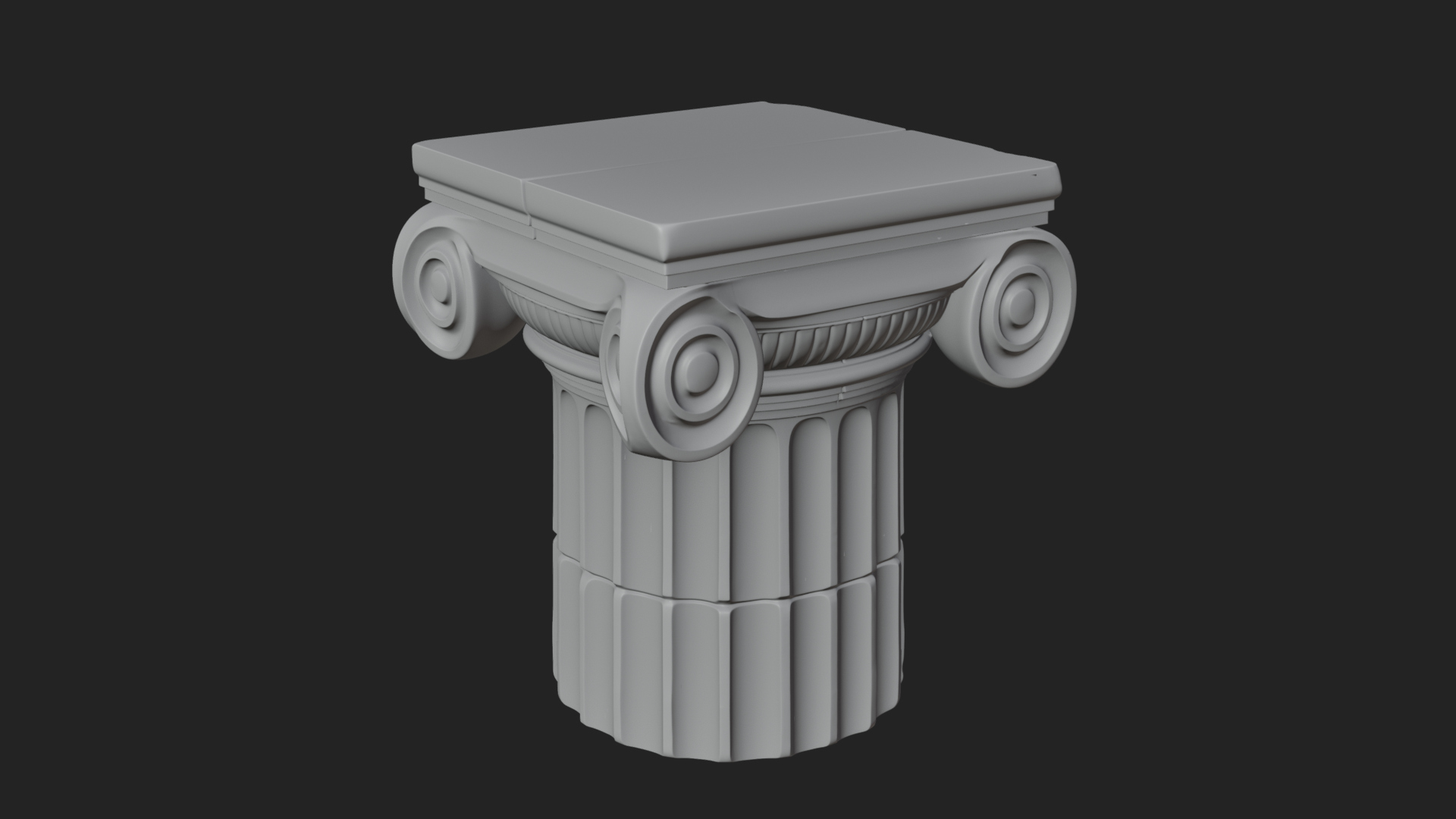 Carved Column Capital Design 32 3D Print Model 3D Model