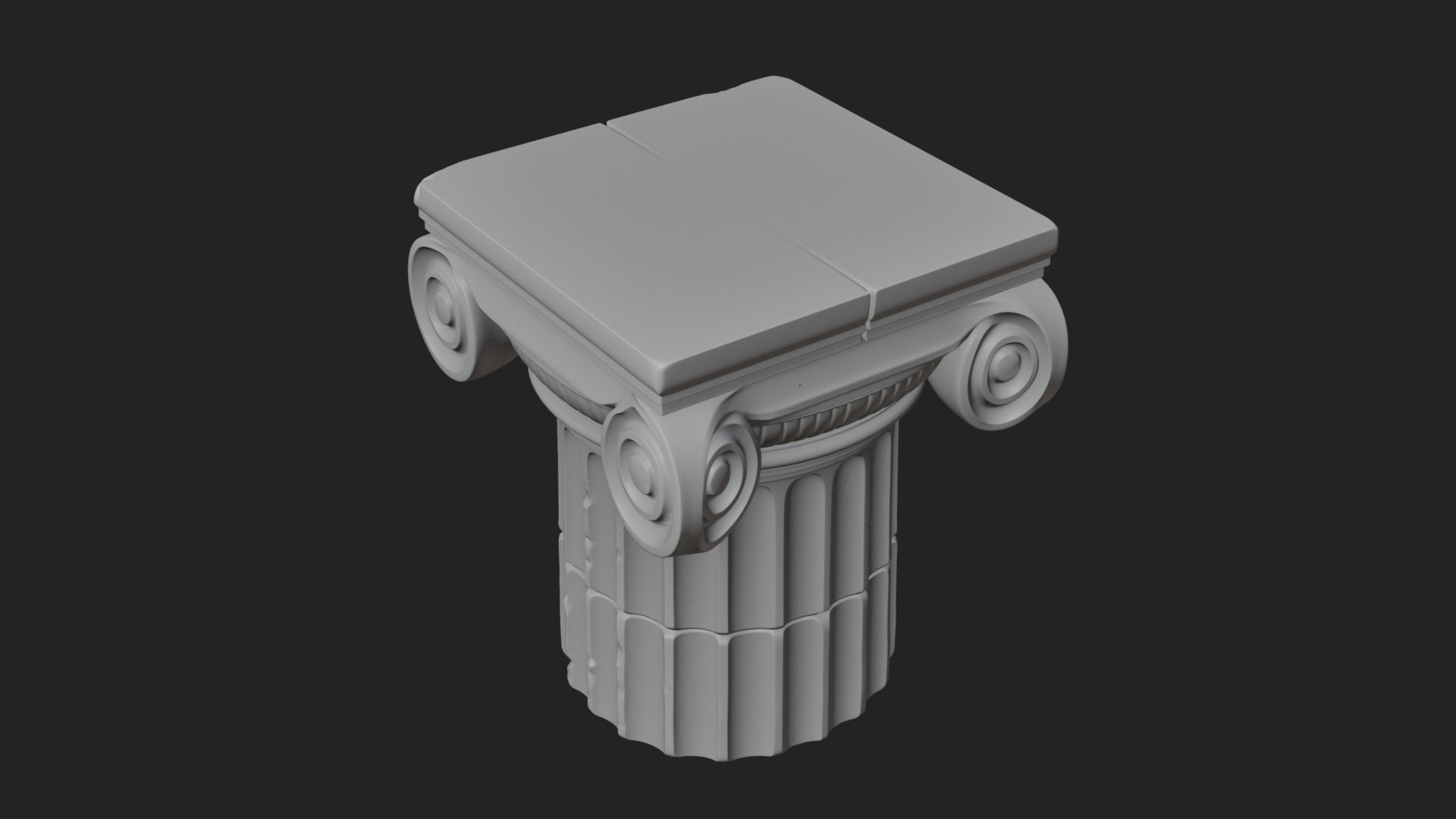 Carved Column Capital Design 32 3D Print Model 3D Model