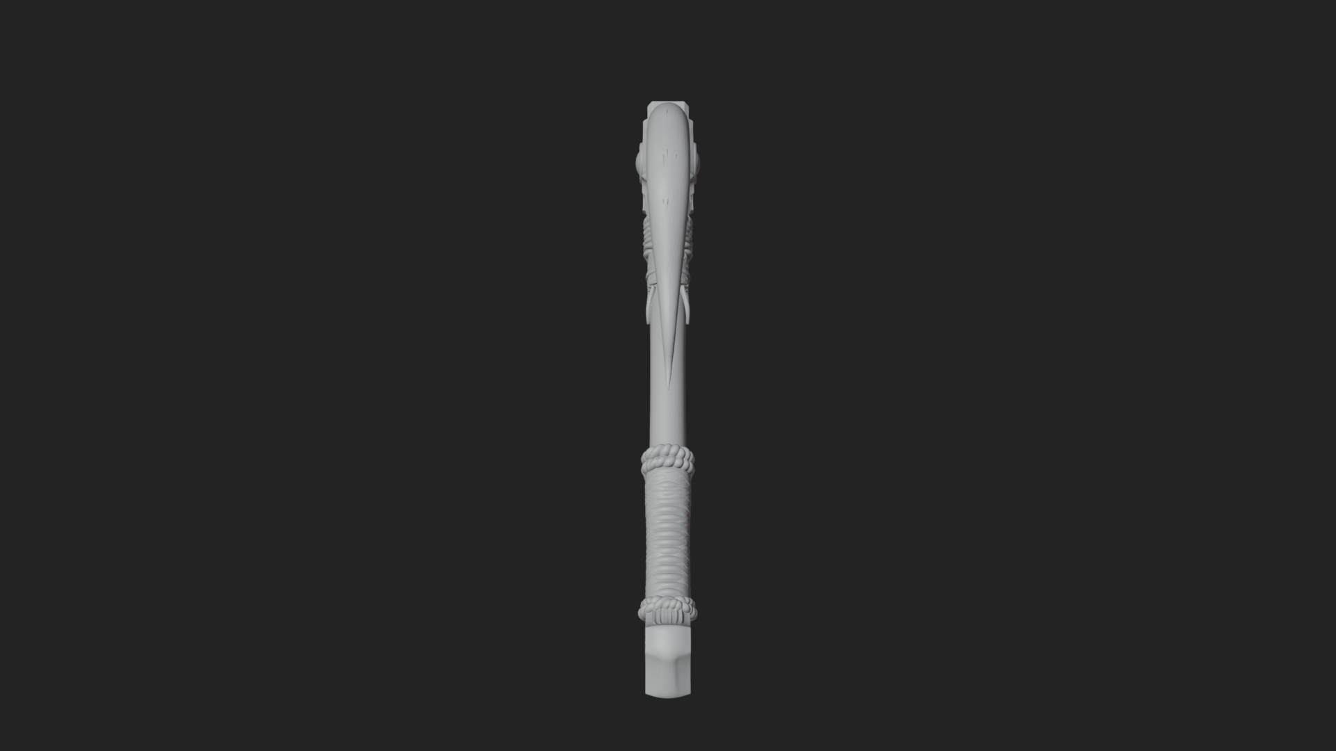 Carved Crescent Battle Axe Model Design 1 3D Print Model 3D Model