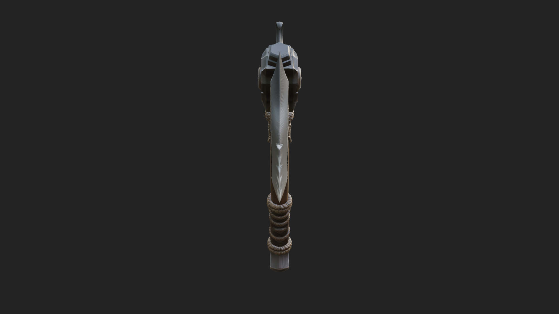 Carved Crescent Battle Axe Model Design 3 3D Print Model 3D Model